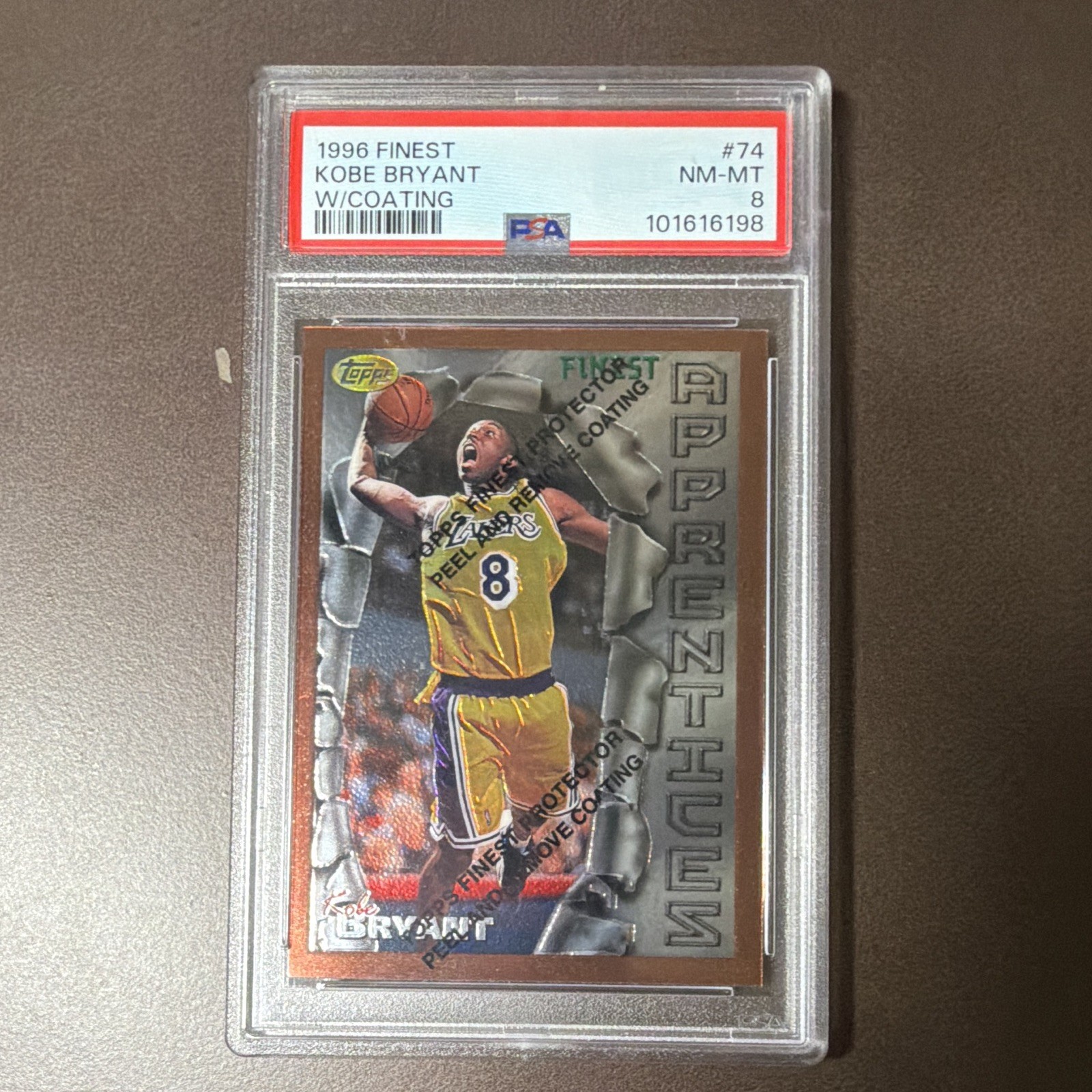 Topps 1996-97 Finest Common Bronze Kobe Bryant RC #74 PSA 8 Graded