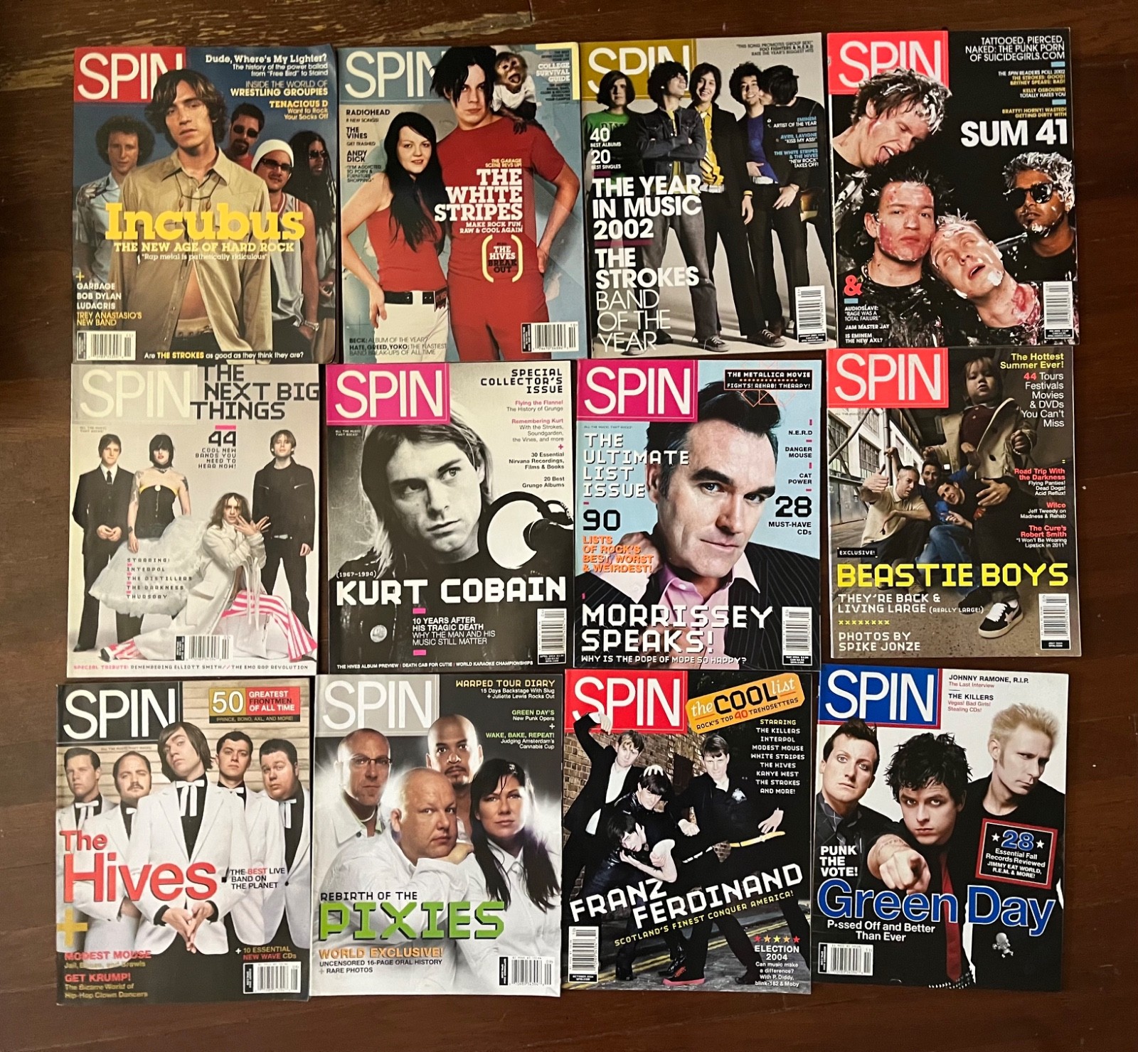 Lot of 12 - Spin magazine - 2001 - 2004