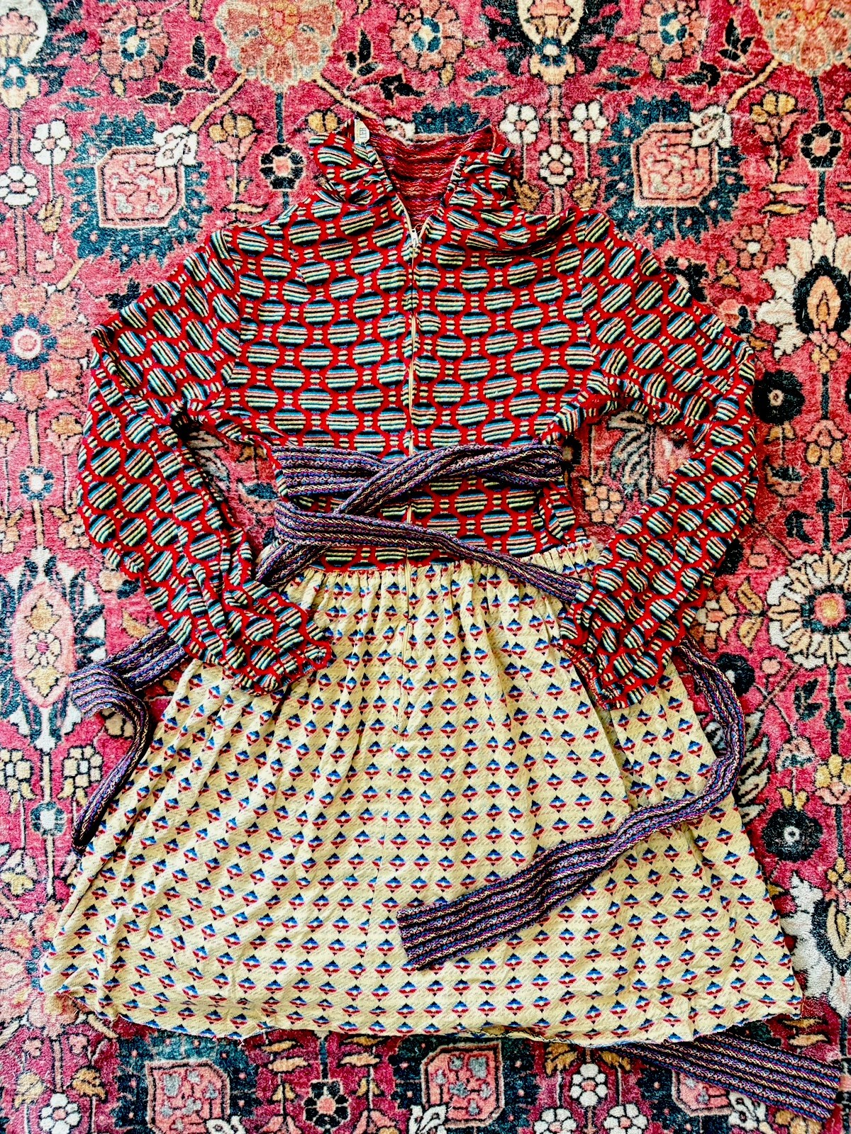 Vintage 60\'s Womens Mod Sleeveless Sheath Dress Flower Psychedelic Retro Sz S?