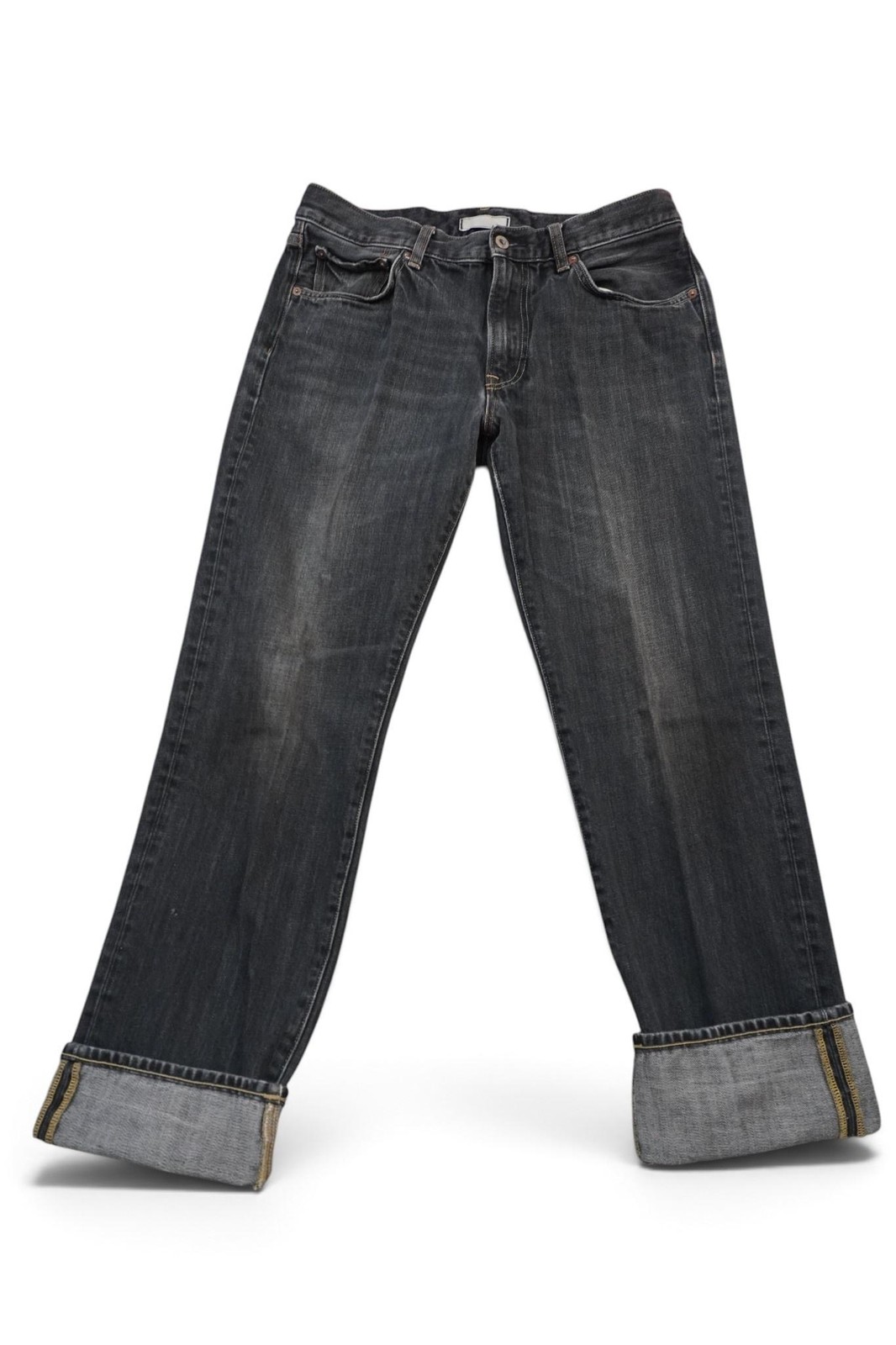 Uniqlo Selvedge Jeans Mens Black Wash 32x31 Kaihara Japanese Denim