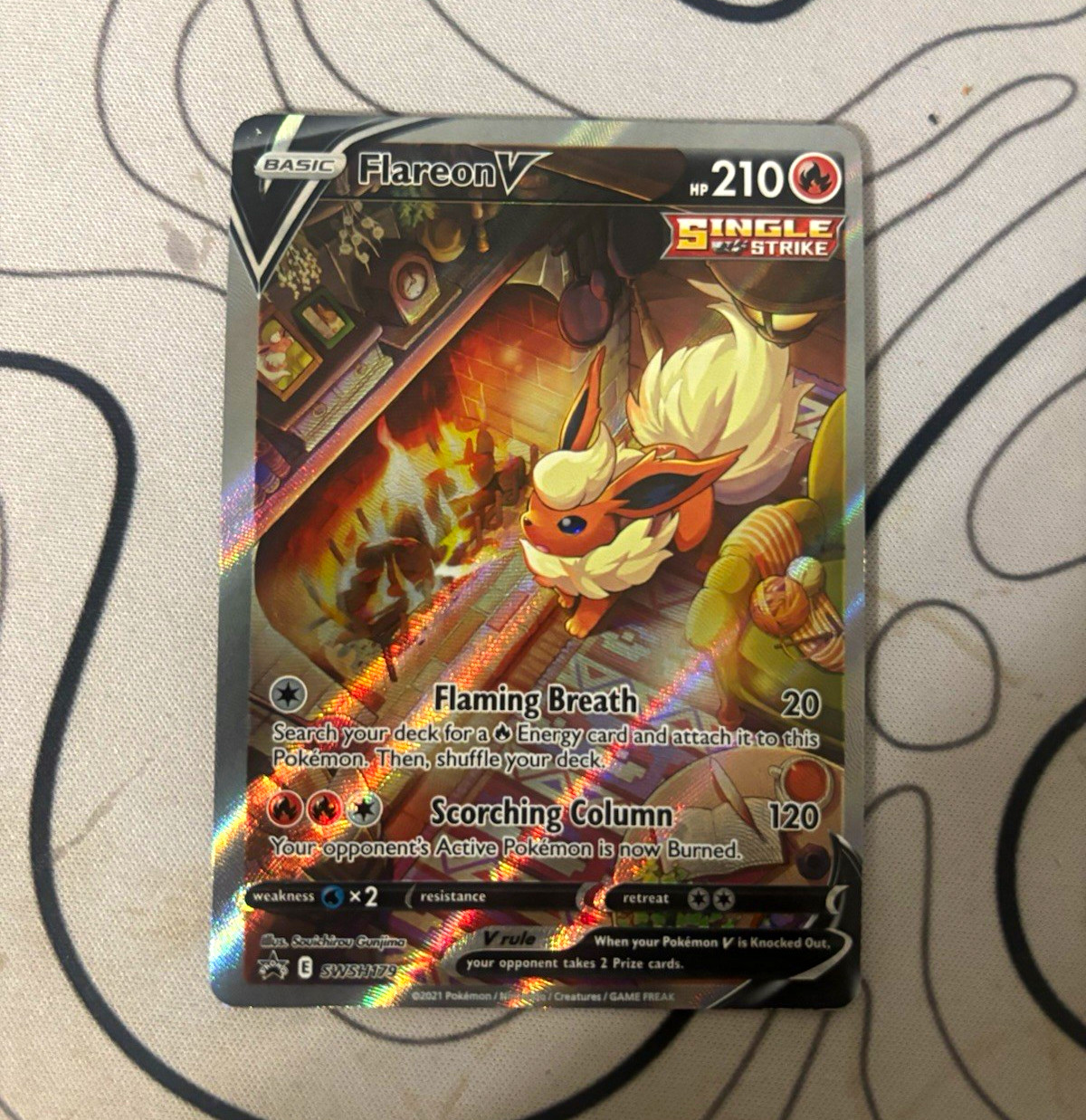 Flareon V SWSH179 Sword & Shield Promo Cards English Holo Promo 210 HP Flareon V SWSH179 Sword & Shield Promo Cards English Holo Promo 210 HP