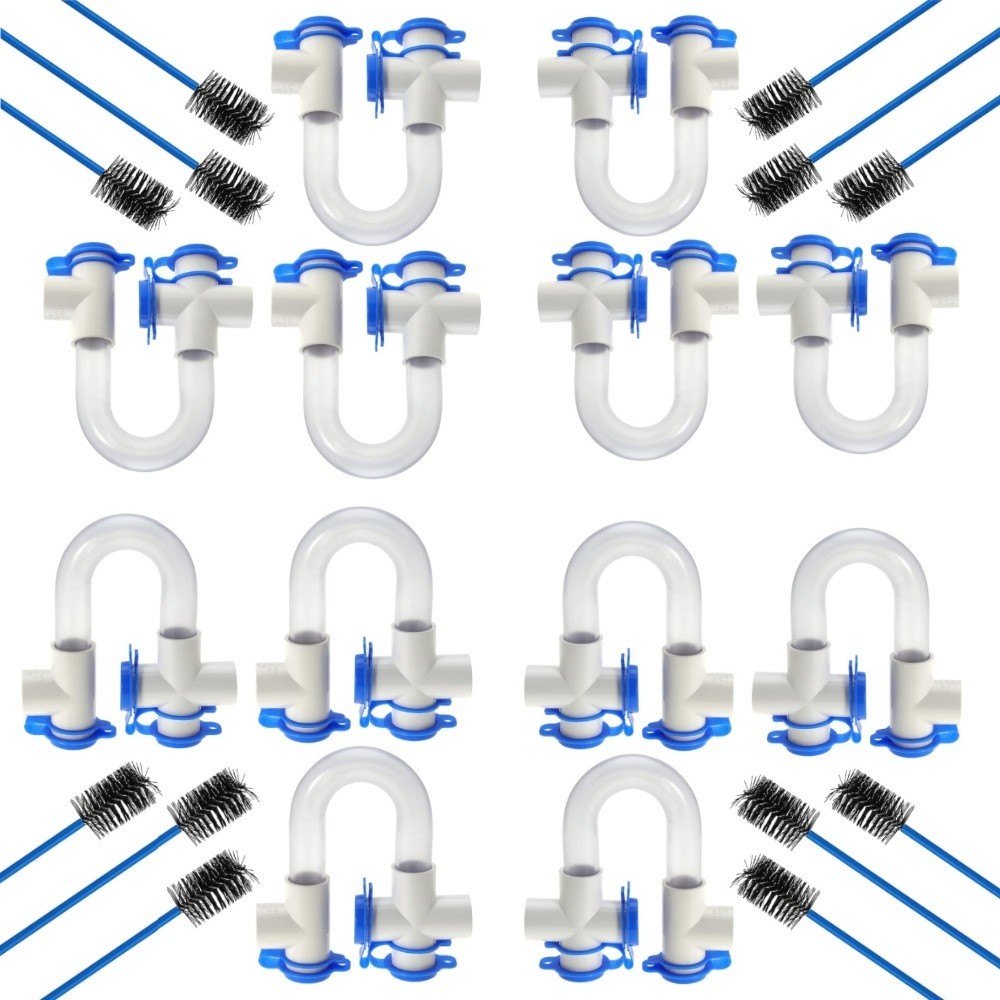 3/4 Clear PVC U Trap Pipe Fitting Connector For HVAC Condensate Drain System(12)