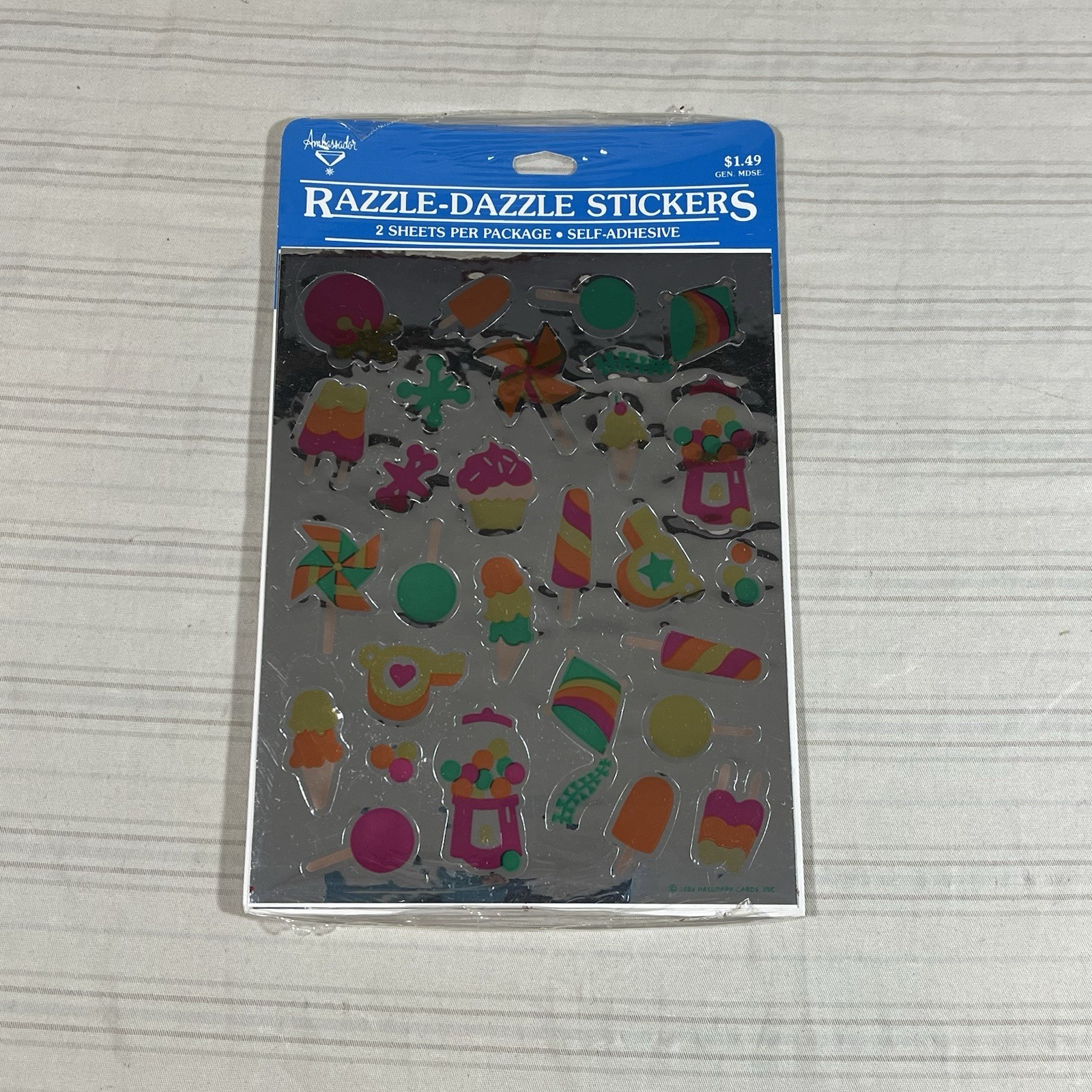 Vintage 1984 Razzle Dazzle Stickers Treats Ice Cream Toys Hallmark 2 Sheets NEW Vintage 1984 Razzle Dazzle Stickers Treats Ice Cream Toys Hallmark 2 Sheets NEW