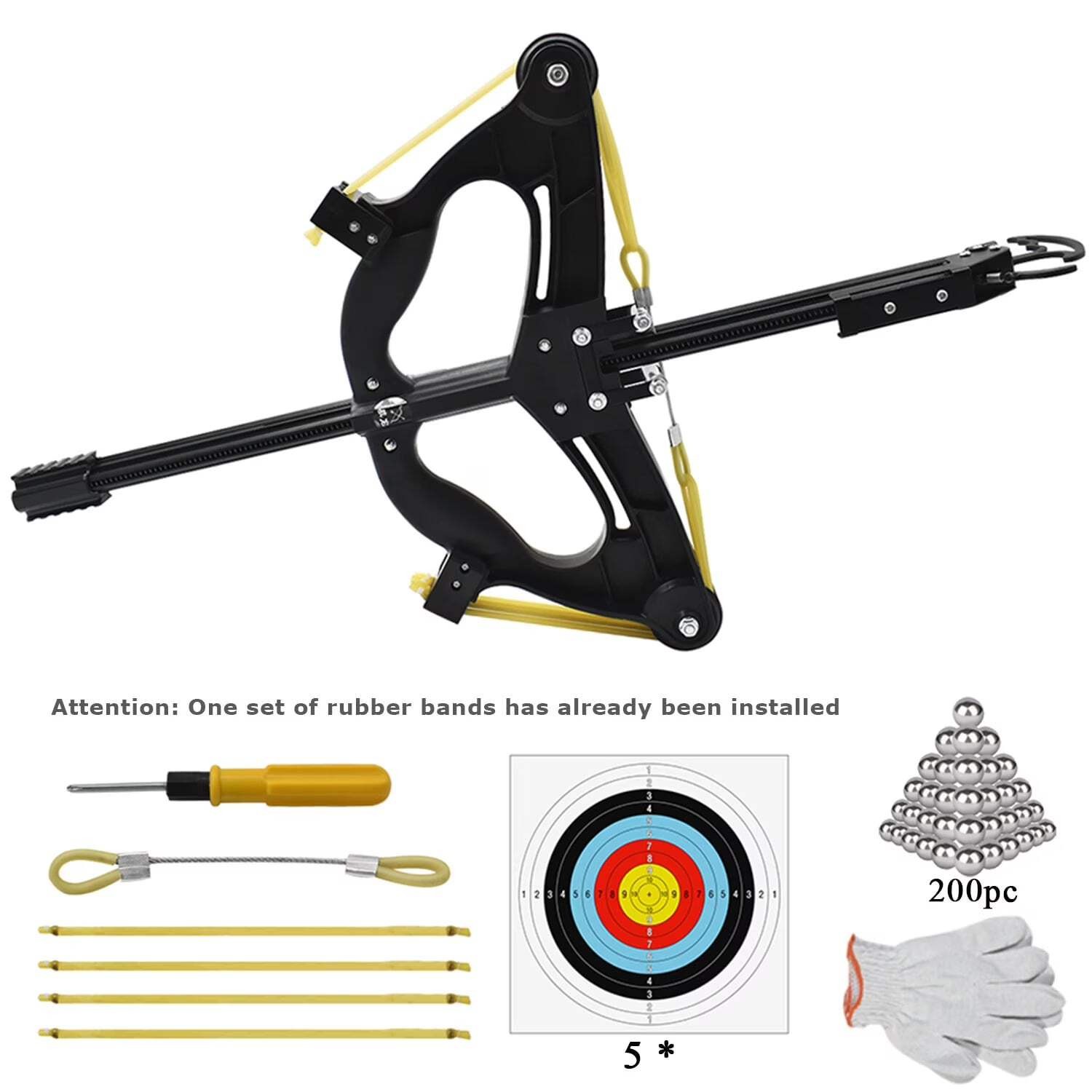 Ball Bearing Bow, Repeat Steel Ball Compound Set, Metal Body, Targets Kit(Read)