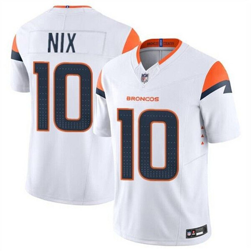 NWT Men's #10 Bo Nix Orange 2024 F.U.S.E. Vapor Stitched Jersey=