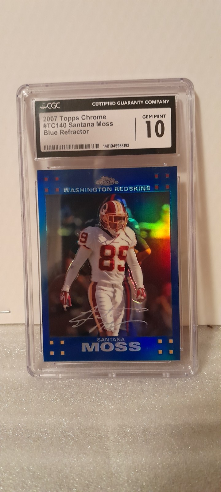 2007 Topps Chrome Santana Moss Blue Refractor CGC 10 + Bonus Gallant Mango HOLO 2007 Topps Chrome Santana Moss Blue Refractor CGC 10 + Bonus Gallant Mango HOLO