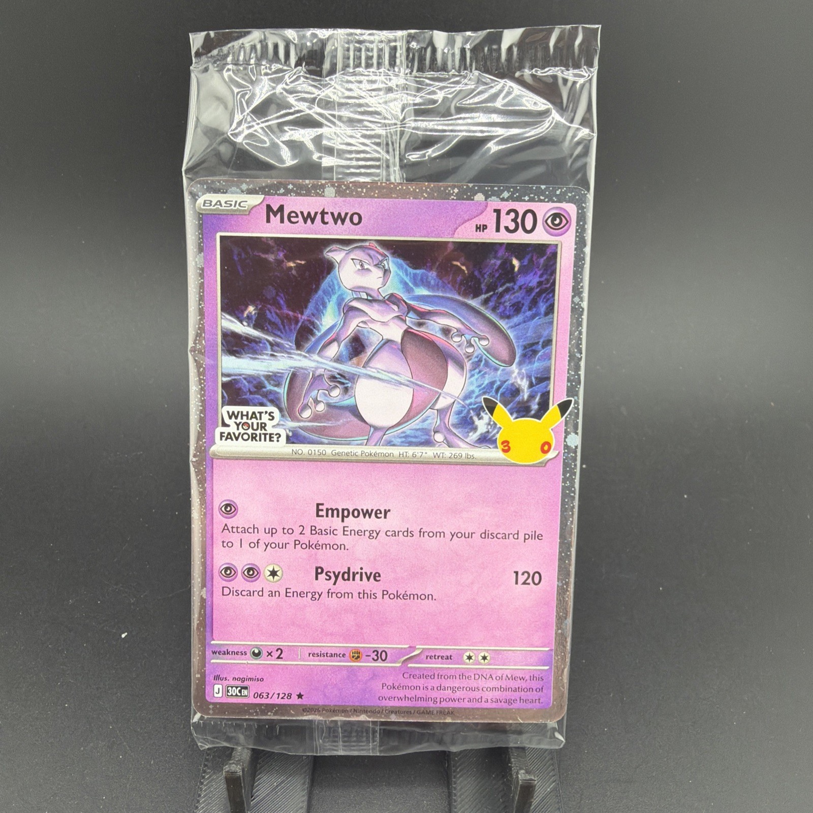 Target Mewtwo Pokemon Promo Family Event 30th Anniversary 63/128 (SEALED)