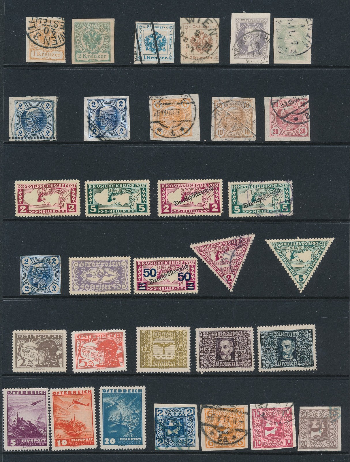 AUSTRIA 105+ BACK OF BOOK: SPEC HANDLING, NEWSPAPER, AMAIL & MORE; CV $80