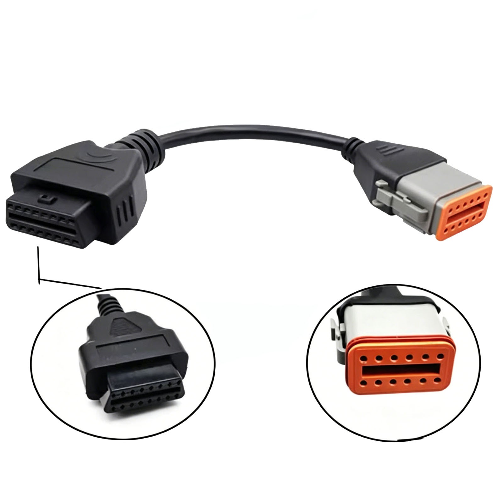 New OBD 12pin to 16pin Cable for Komatsu For Cummins adapter