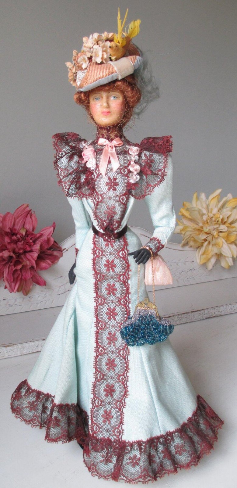 Vintage Victorian Wax Doll by NIADA Artist Lewis Sorensen 16\