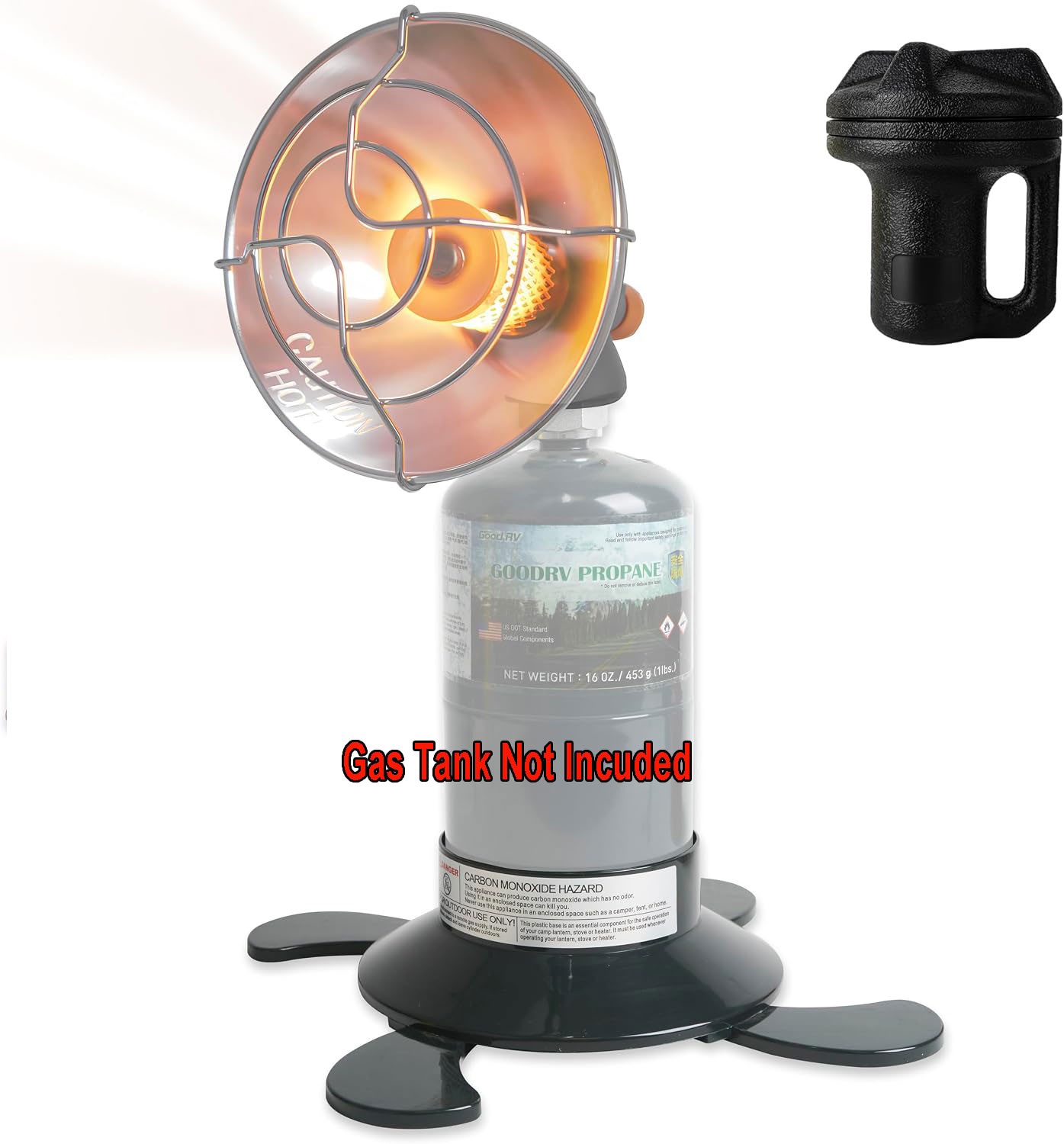 Portable Propane Heater Outdoor Camping Heater, 6200 BTU, Piezo Ignition