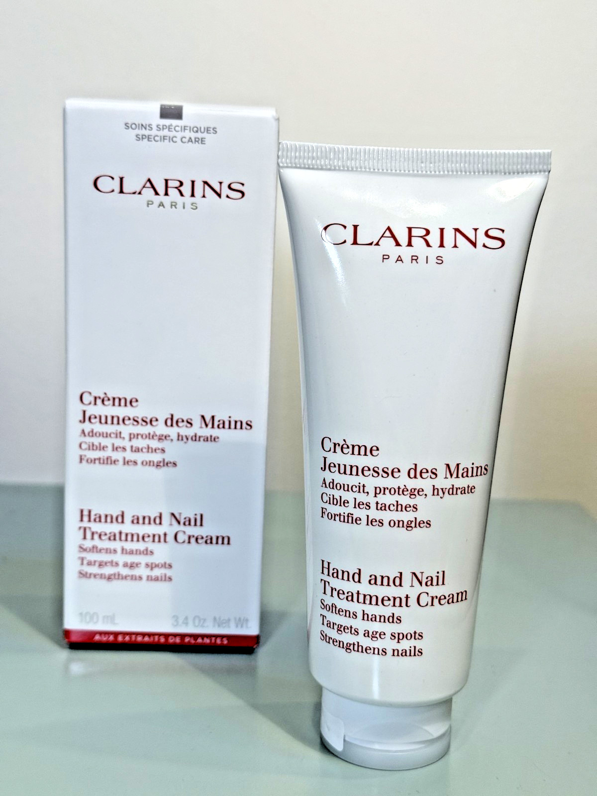 Clarins Hand and Nail Treatment Cream -  100mL / 3.4 oz -NIB + 