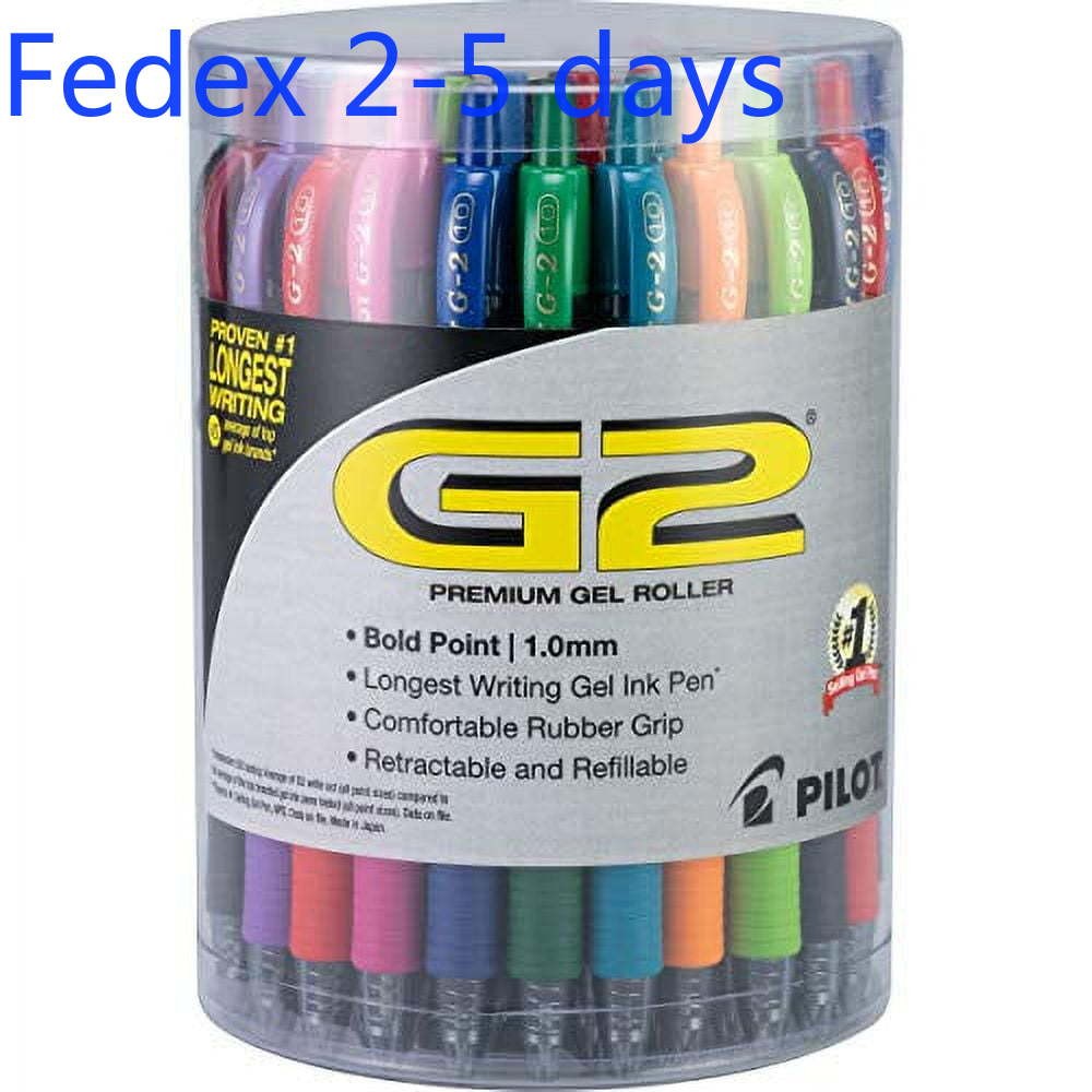 Pilot G2 Premium Gel Ink Pens, Bold Point, Assorted Colors, 36 Count Tub