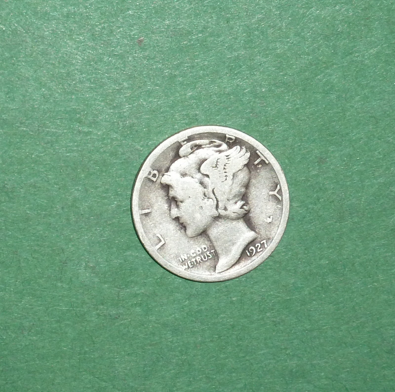 1927-s   MERCURY DIME    *tuff date*    #143D