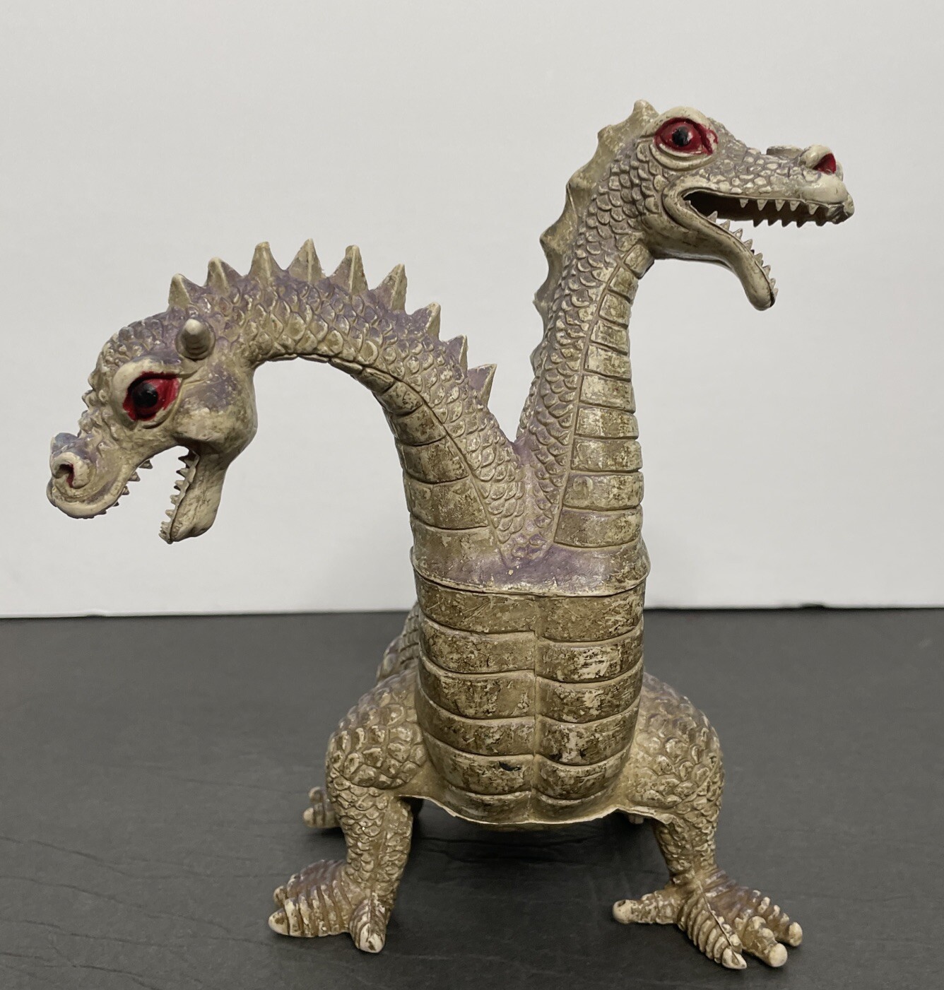 Vintage 1983 Imperial Dragon & Daggers Fantasy Creature Purple 2 Headed Monster.