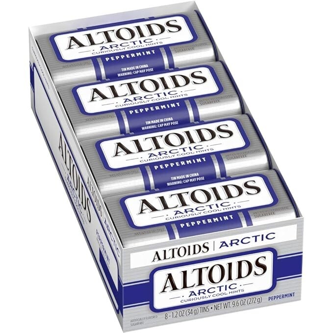 ALTOIDS Arctic Peppermint Breath Mints, 1.2-Ounce Tin - 8 PK ALTOIDS Arctic Peppermint Breath Mints, 1.2-Ounce Tin - 8 PK