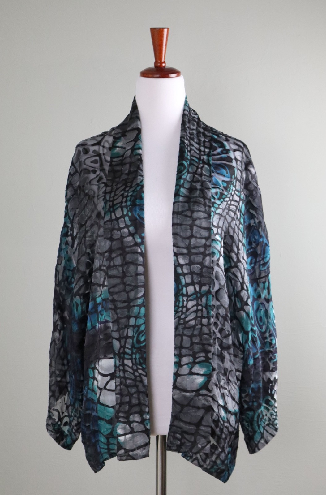 CHICO\'S $118 Vintage Silk Blend Sheer Airy Jacket Top Size Small / Medium 0 / 1