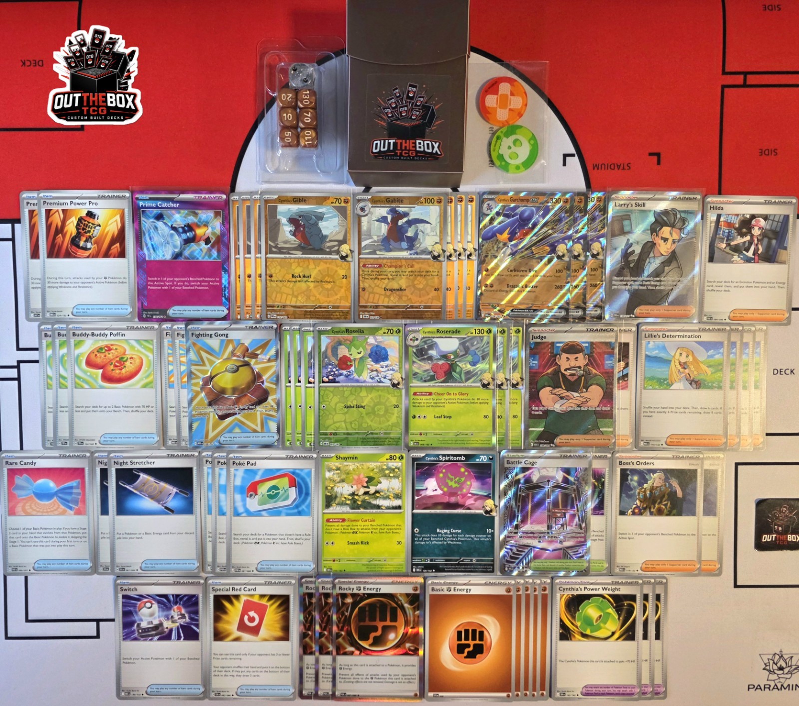 Cynthia\'s Garchomp & Roserade - Pokémon TCG - OutTheBoxTCG PLAY Custom Decks
