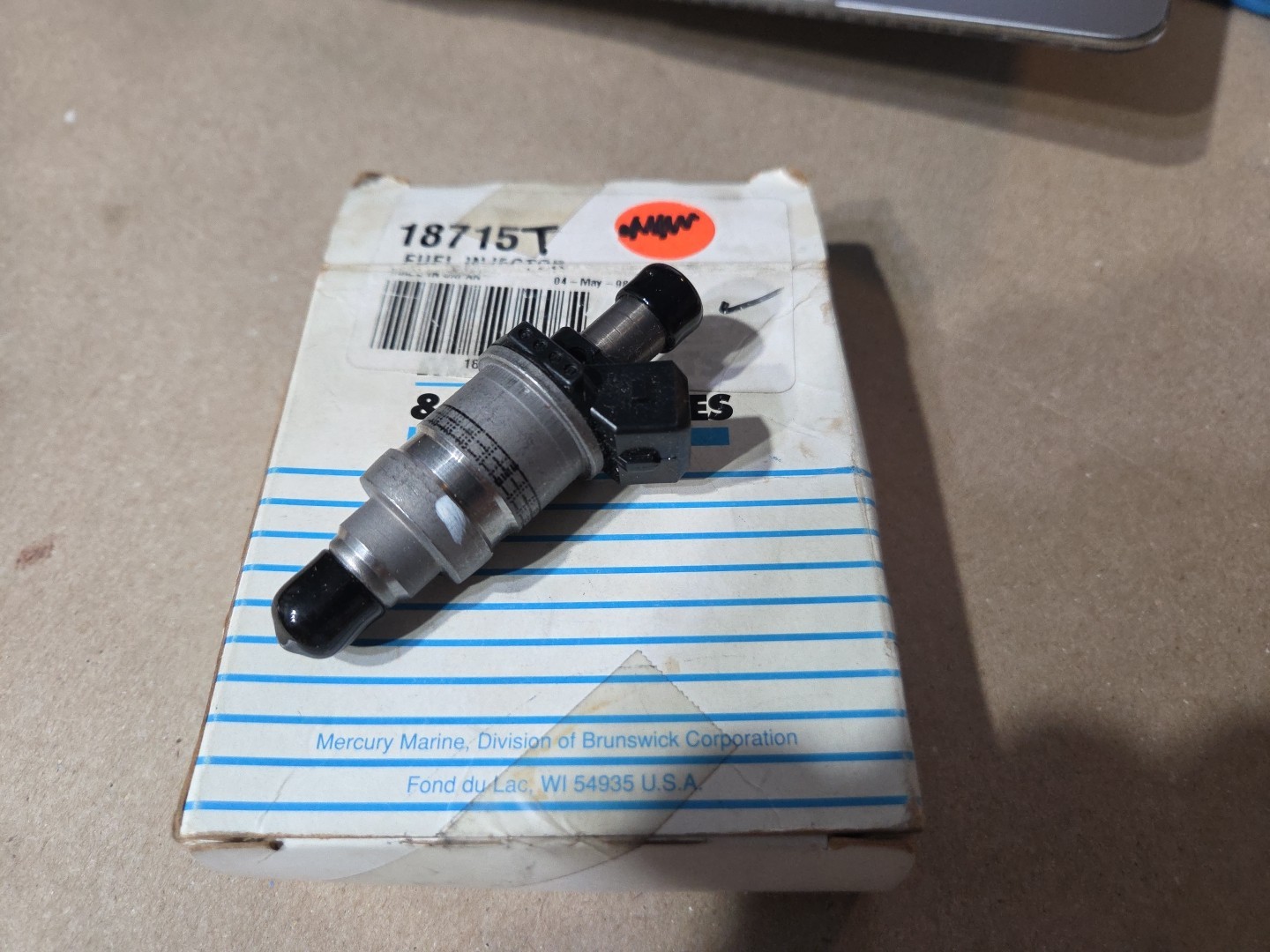 Genuine NOS Mercury Fuel Injector 18715 18715T OEM NLA 2.5L 150hp-225hp