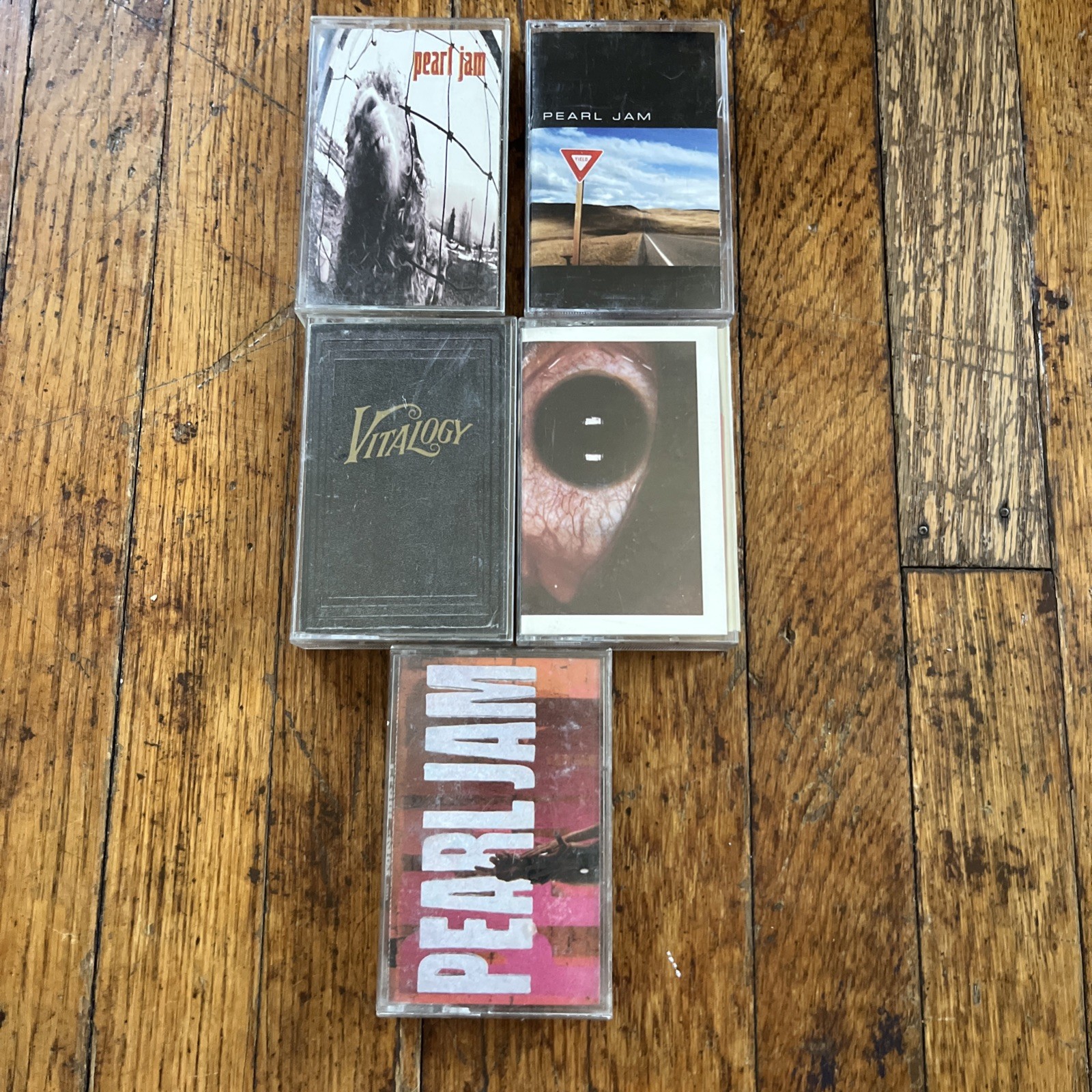 Pearl Jam ~ Lot 5 Cassette Tape's ~ Ten, Self-Titled, Vitalogy