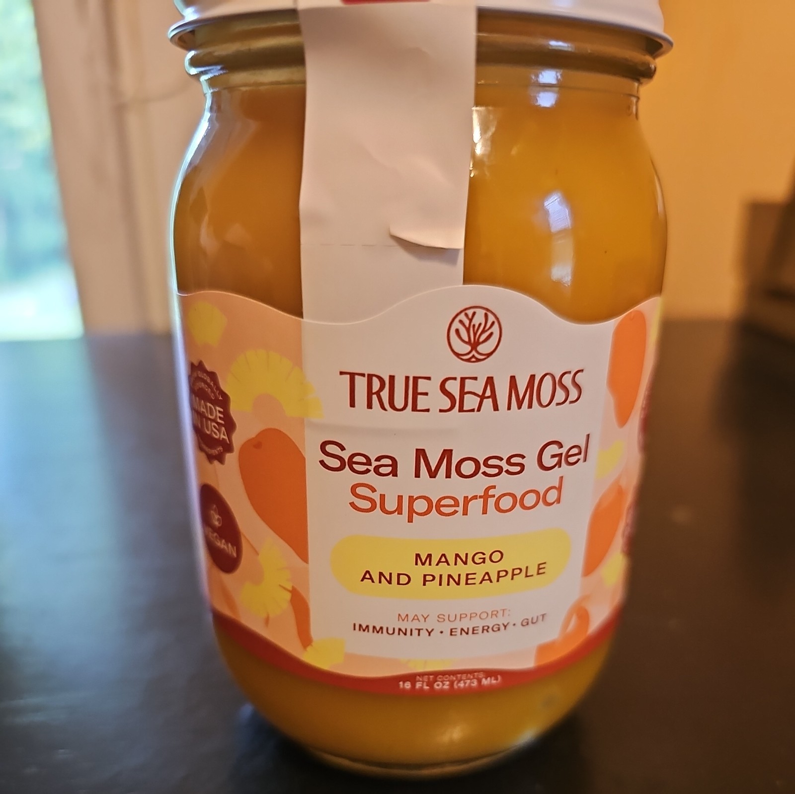 True Sea Moss Gel Superfood Mango and Pineapple 16 fl oz
