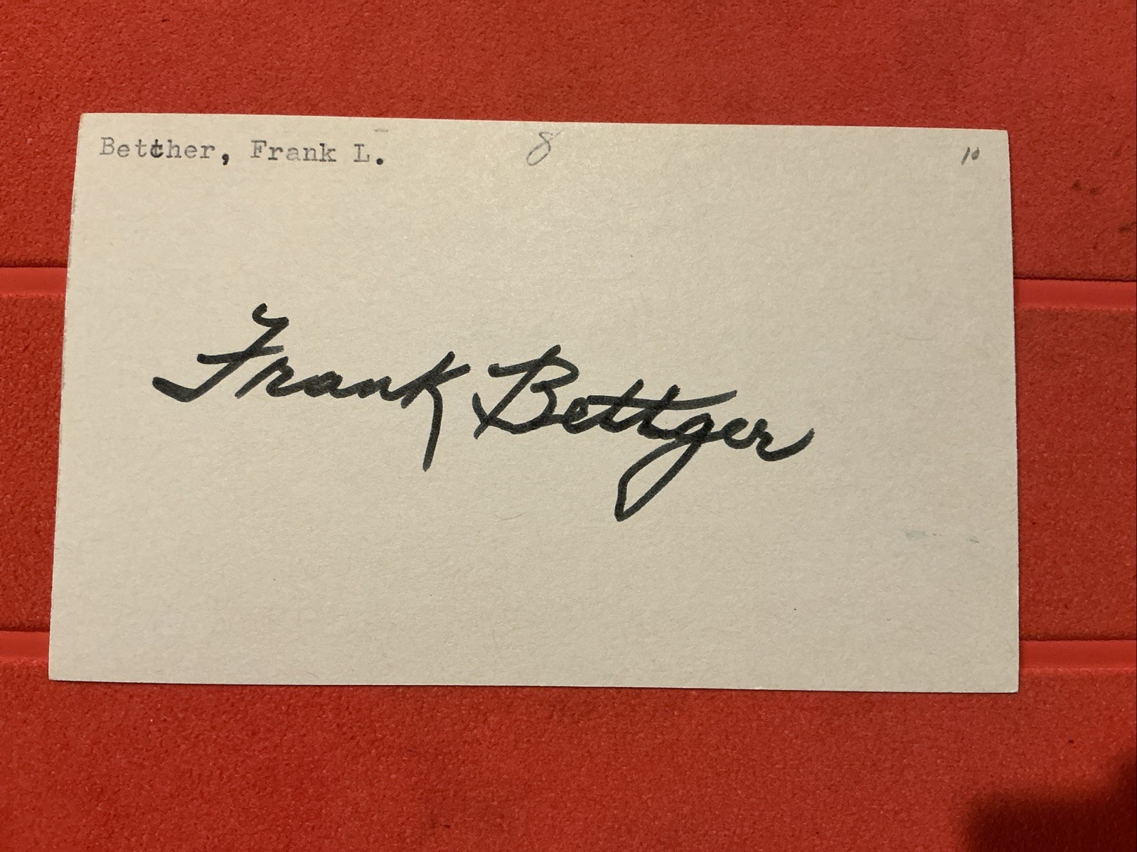 Frank Bettger 🔥🔥MLB Debut: 1910 St. Louis Cardinals🔥🔥Autograph 🔥🔥 Frank Bettger 🔥🔥MLB Debut: 1910 St. Louis Cardinals🔥🔥Autograph 🔥🔥
