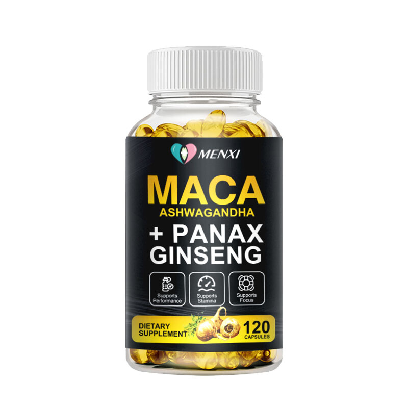 Organic Maca Root + Panax Ginseng 11400mg, Peruvian Maca Extract for Men & Women
