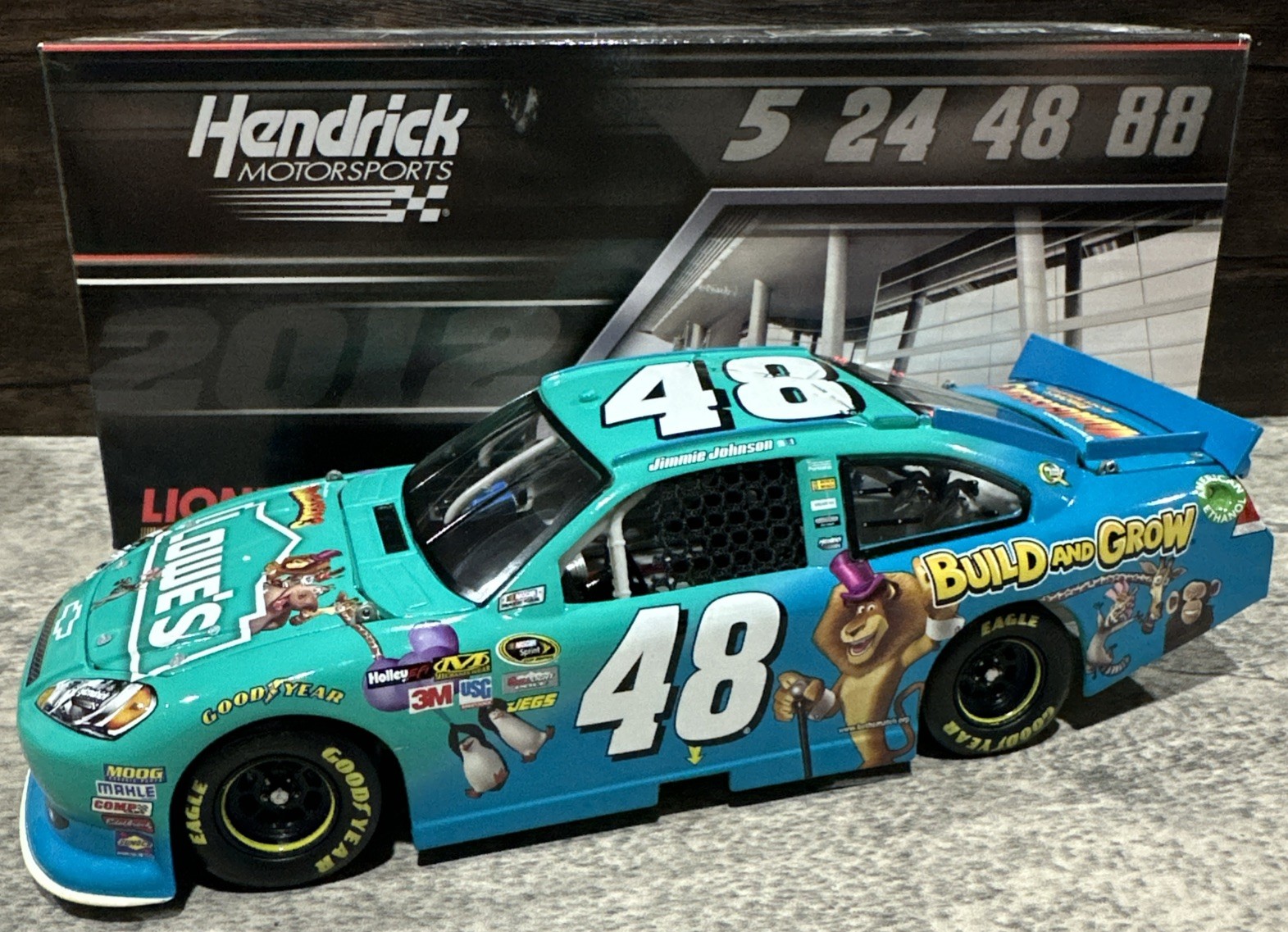 2012 Jimmie Johnson #48 Lowe\'s Madagascar 3 Chevrolet 1/24 Action Nascar Diecast