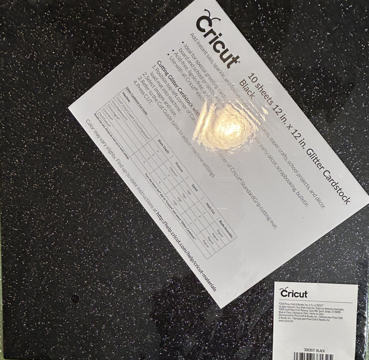 Cricut Glitter Cardstock 12\