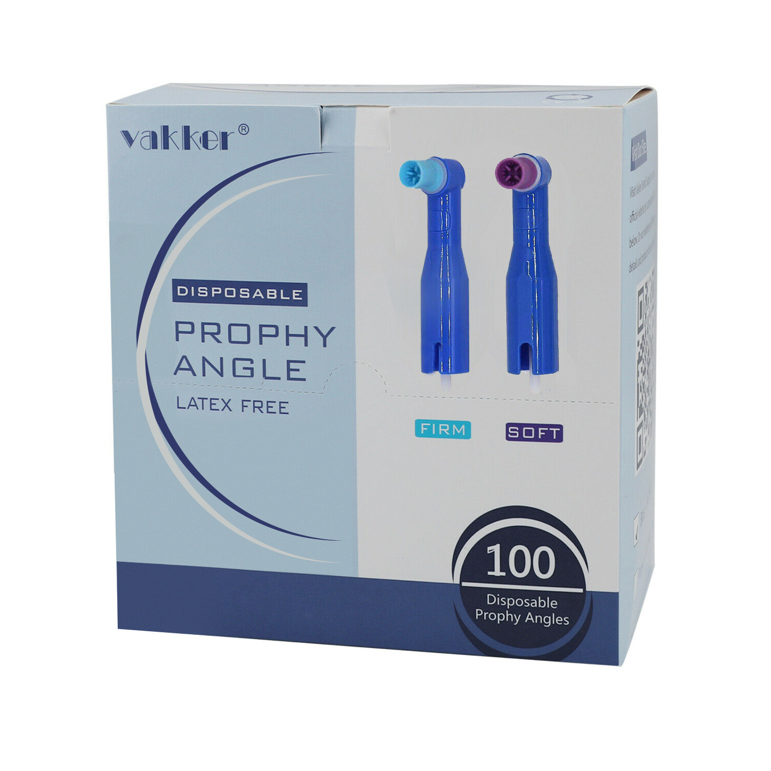 100 / 500pcs Dental Disposable Prophy Contra Angles Purple Soft Cup Latex Free