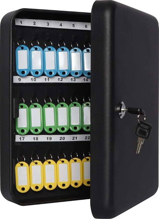 Key Cabinet Wall Mount Key Lock Box with Key Management Locking Key Organizer