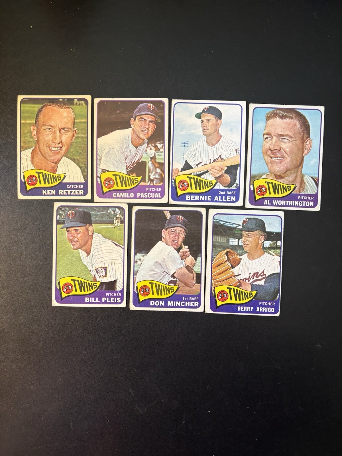 1965 Topps Baseball Lot 7 Dif ALL TWINS VG+ Mincher Pascual 1965 Topps Baseball Lot 7 Dif ALL TWINS VG+ Mincher Pascual