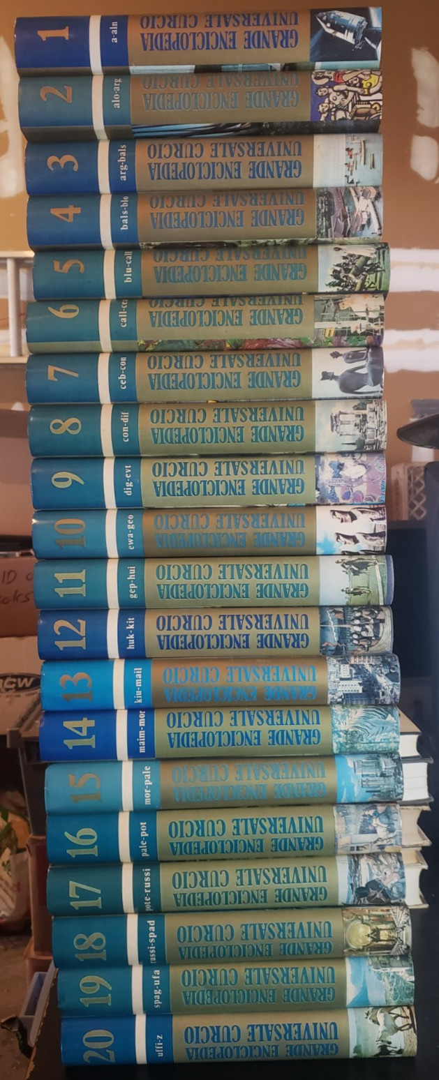 GRANDE ENCICLOPEDIA UNIVERSALE CURCIO 1974 COMPLETO 20 VOL. BELLISSIMA COME NUOV GRANDE ENCICLOPEDIA UNIVERSALE CURCIO 1974 COMPLETO 20 VOL. BELLISSIMA COME NUOV