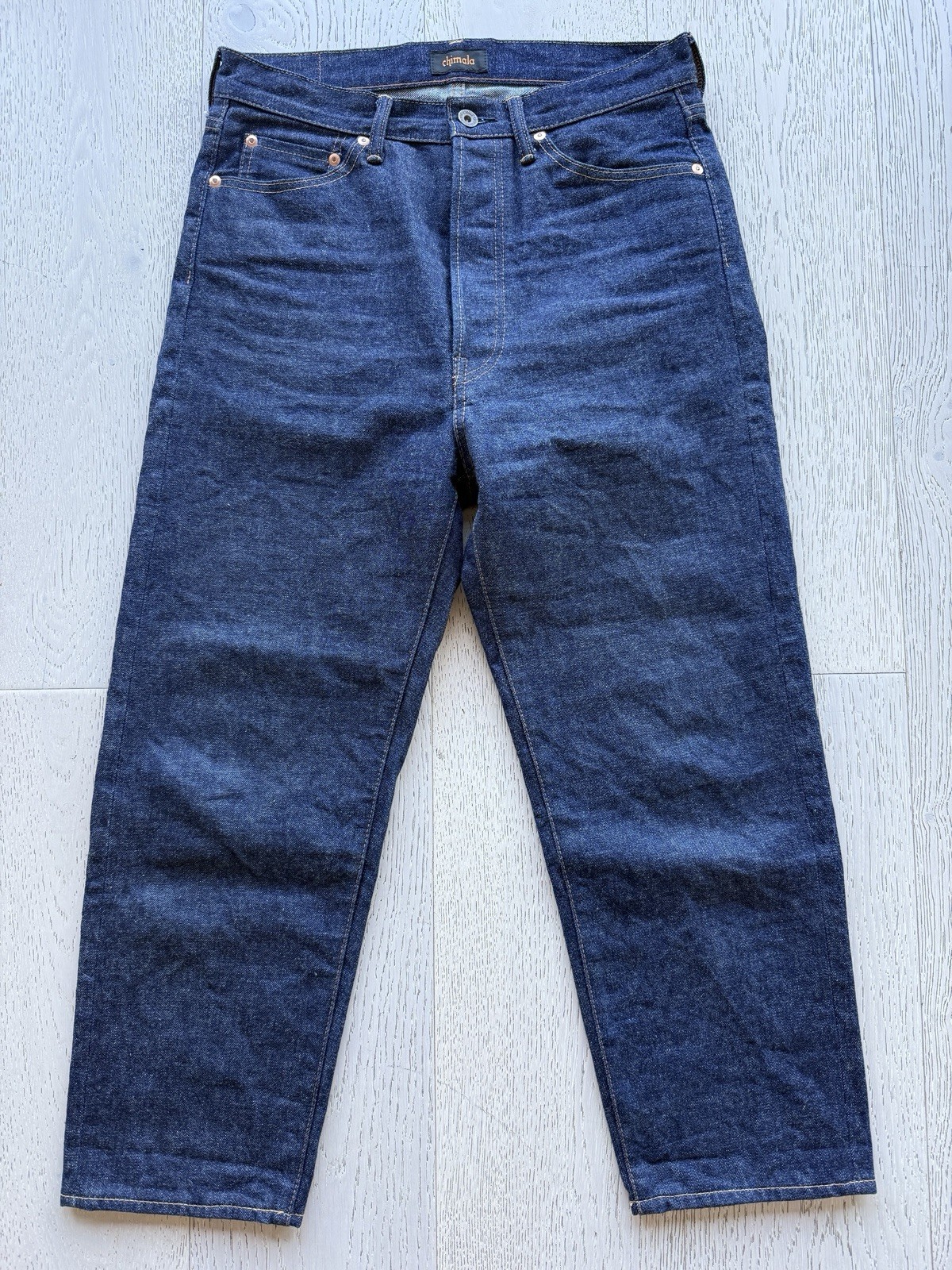 Chimala Jeans Mens Size 32W Blue Straight Leg Selvedge Denim Japan Chimala Jeans Mens Size 32W Blue Straight Leg Selvedge Denim Japan