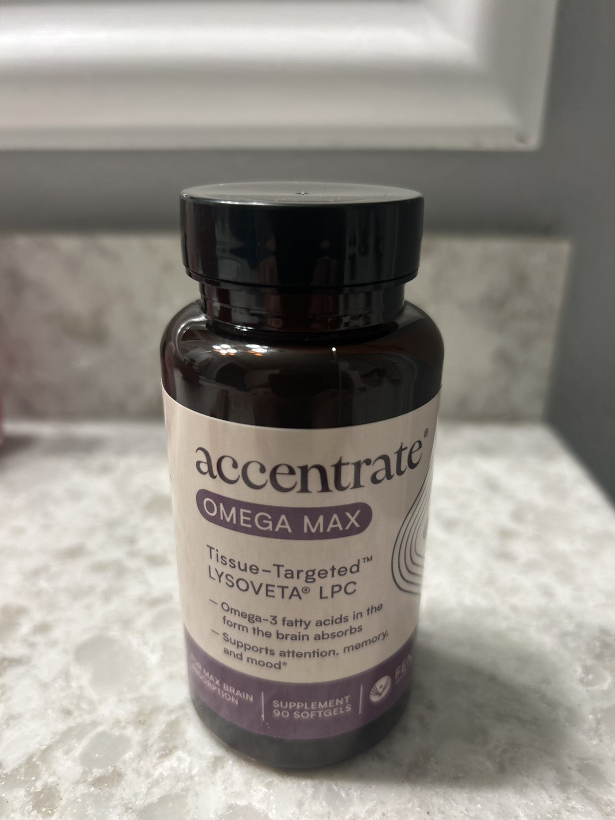 *100% Authentic* Accentrate Omega MAX, LYSOVETA LPC EPA &DHA Brain Health 90 ct