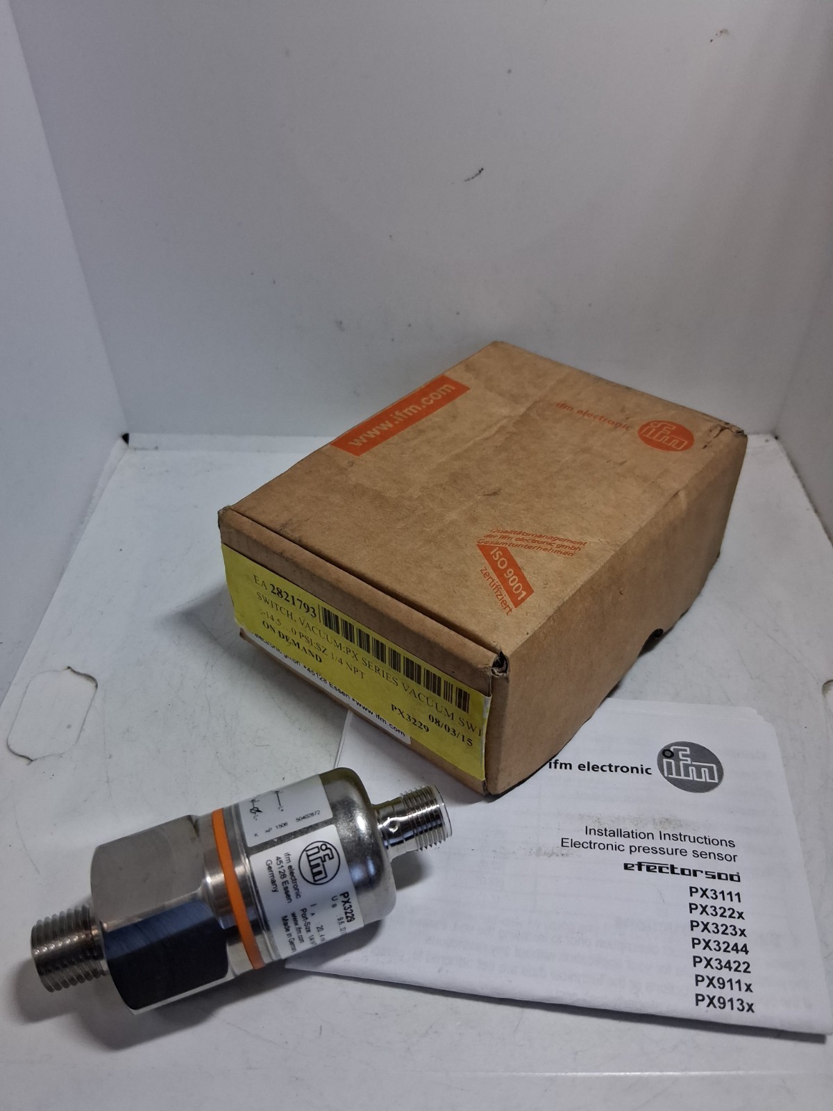 IFM PX3229 PRESSURE TRANSMITTER 9.6-32VDC 14.5-0 PSI 4-20MA NIB IFM PX3229 PRESSURE TRANSMITTER 9.6-32VDC 14.5-0 PSI 4-20MA NIB