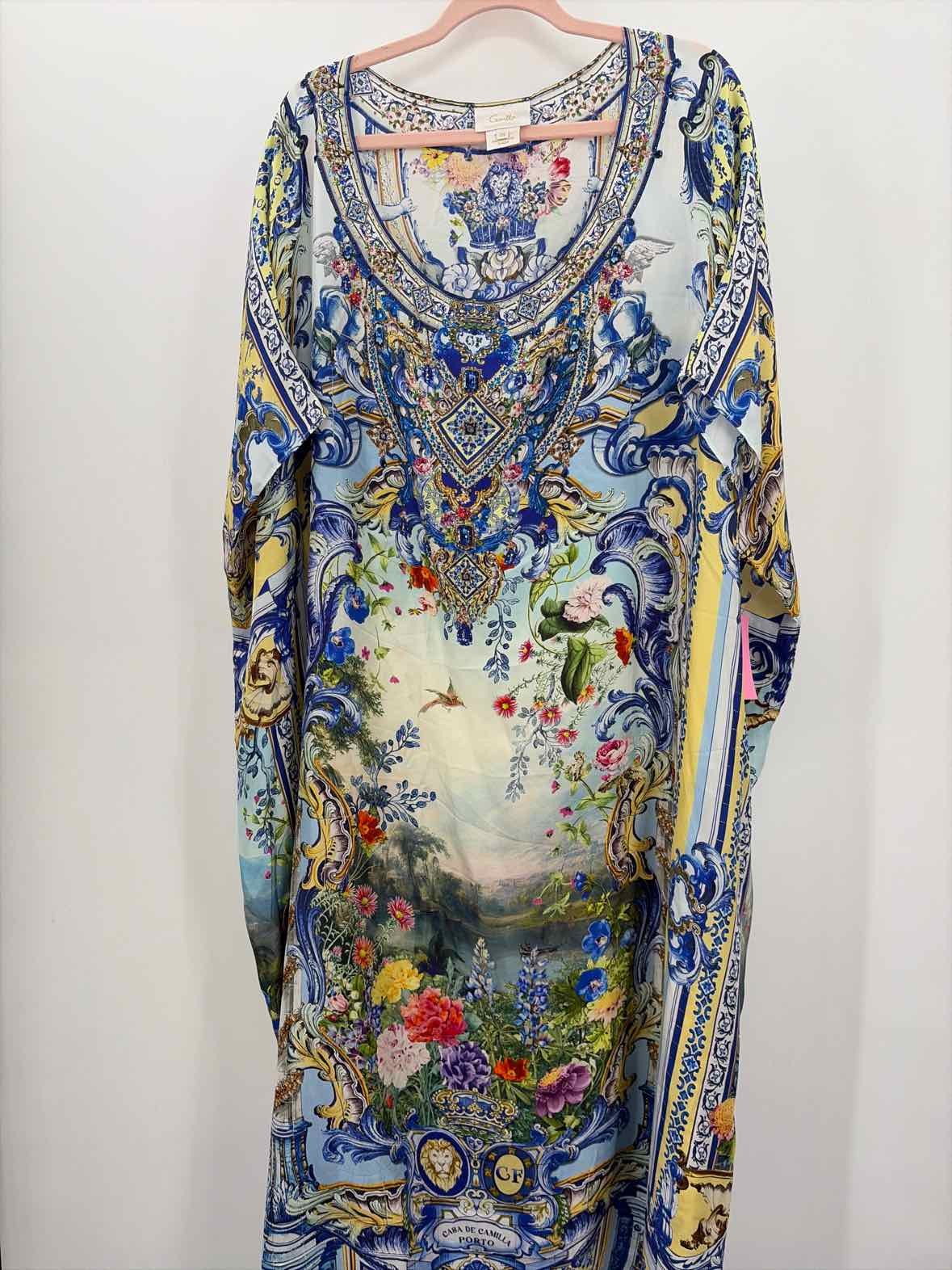 Pre-Owned Camilla Blue Size One Size Maxi Short Sleeve Dress Pre-Owned Camilla Blue Size One Size Maxi Short Sleeve Dress