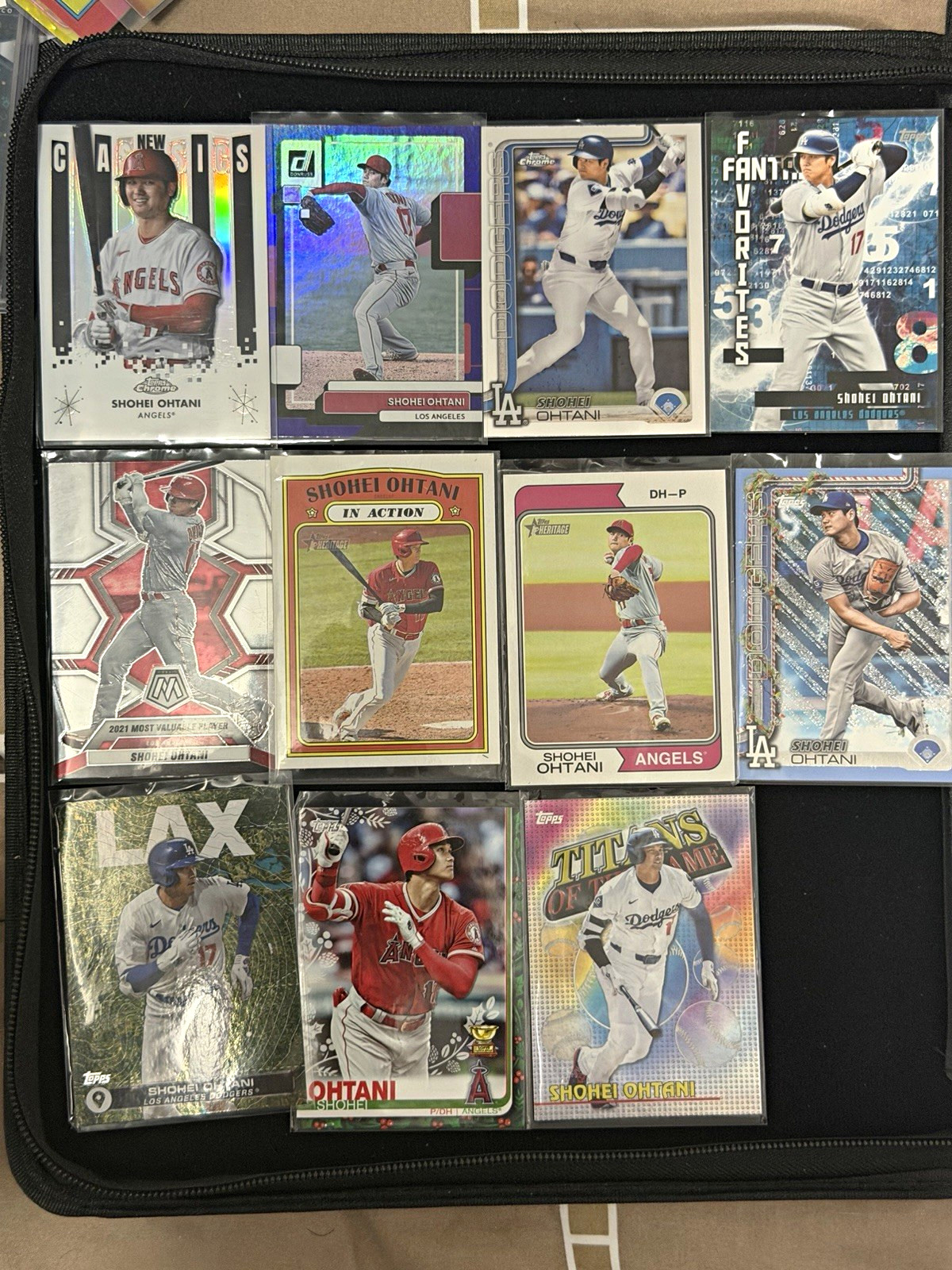 Topps Shohei Ohtani 2021 MLB 11-Card Lot Chrome/Heritage/Donruss Angels Topps Shohei Ohtani 2021 MLB 11-Card Lot Chrome/Heritage/Donruss Angels