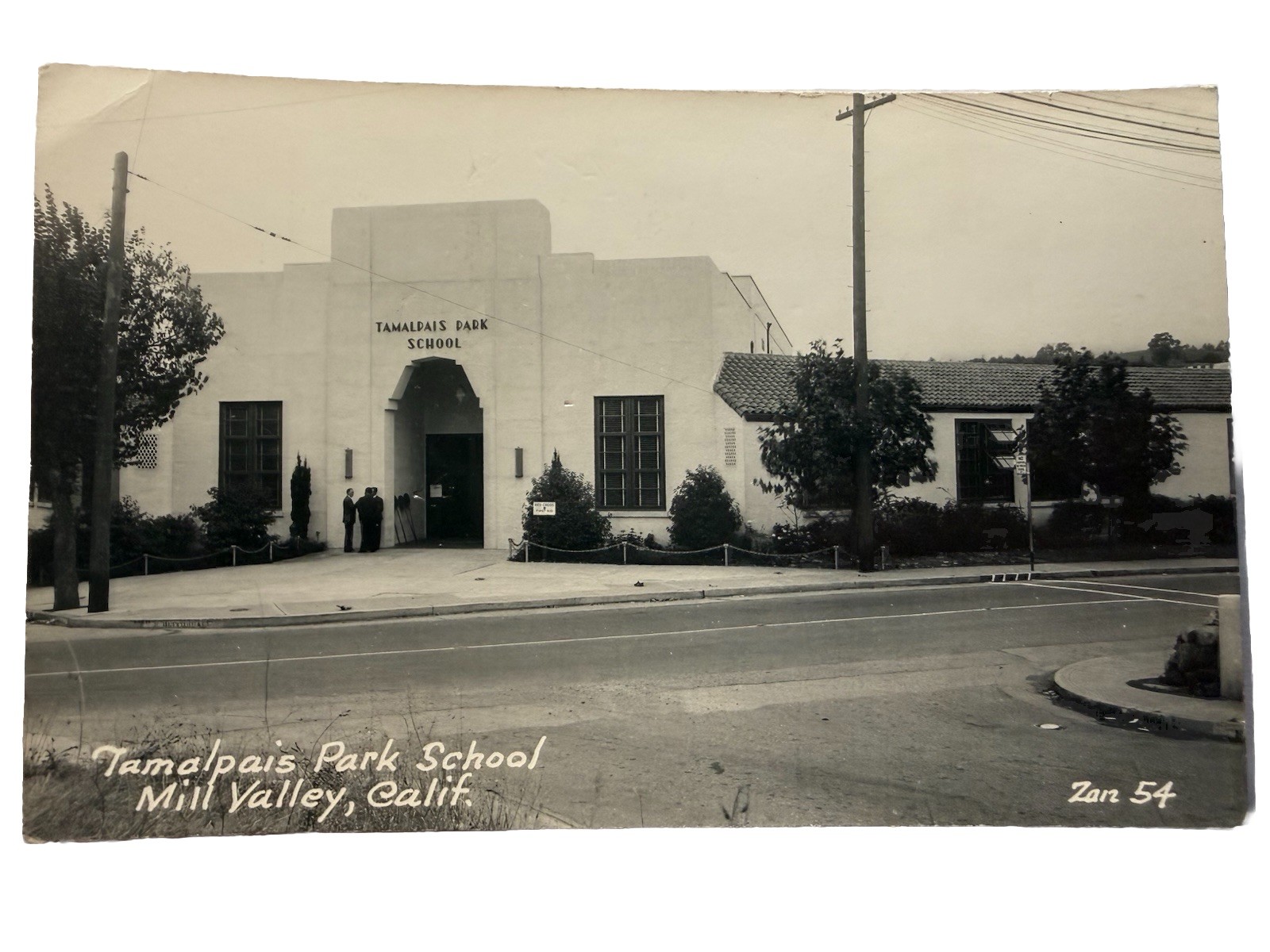 c.1939-1950 RPPC: Tamalpais Park School in Mill Valley - Real Photo Postcard
