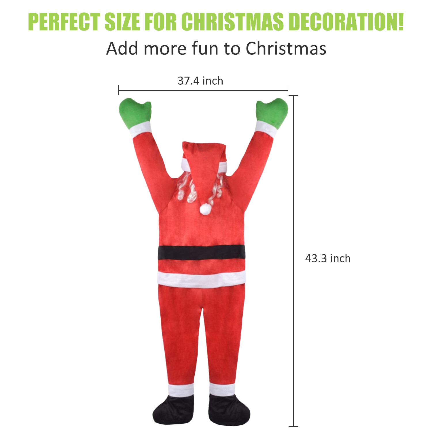 Hanging Santa Claus Decor​-Outdoor Christmas Yard Figure with Easy Installation