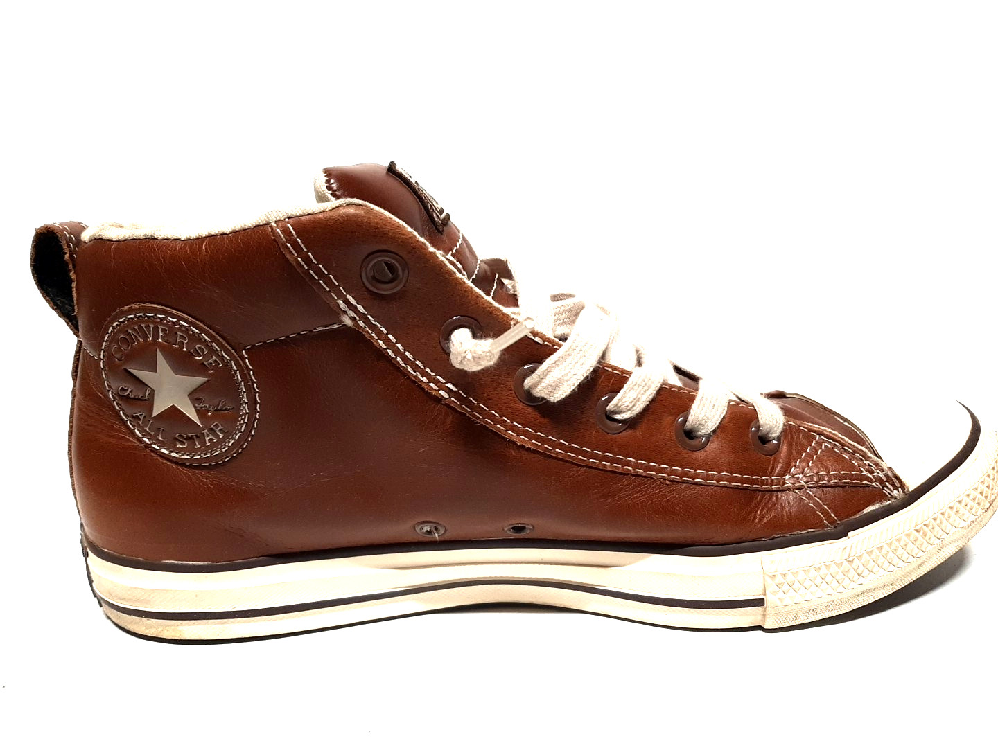 Converse Chuck Taylor All Star Street Mid Brown Leather 136420C Men Size 10 Converse Chuck Taylor All Star Street Mid Brown Leather 136420C Men Size 10