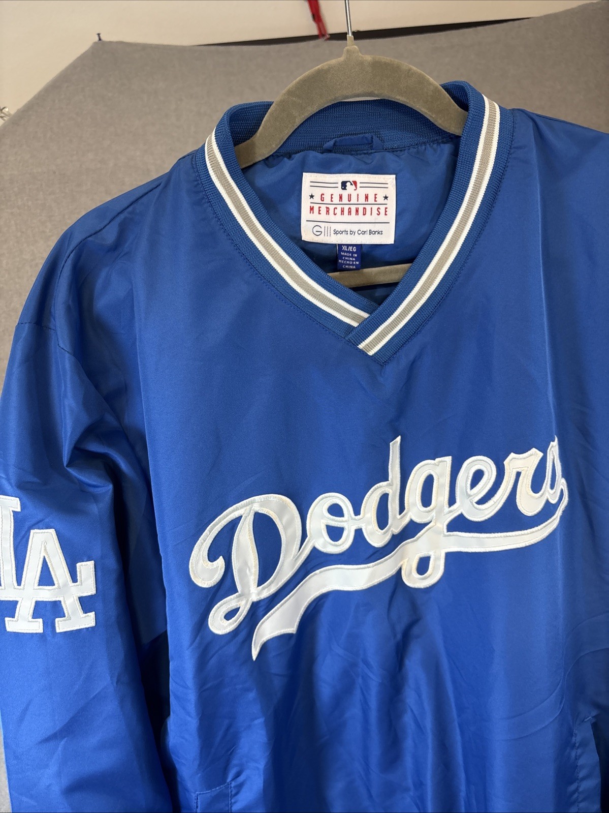 NWT Vintage Los Angeles Dodgers G-III Carl Banks Windbreaker Pullover XL