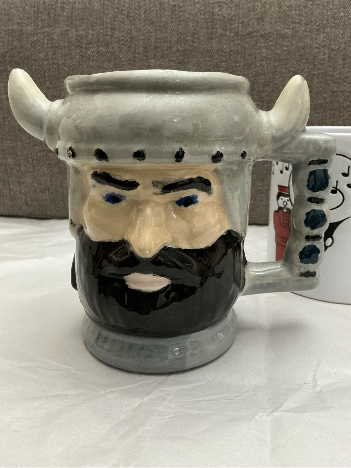 Ceramic Handcrafted Head Of A Viking Mug