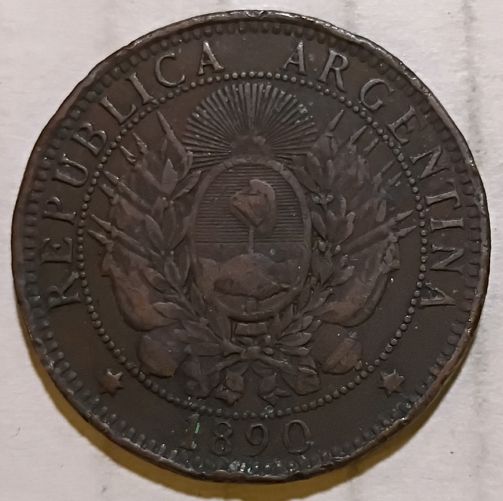 Argentina - 1890 2 Centavos  Federal Republic (1861-date)