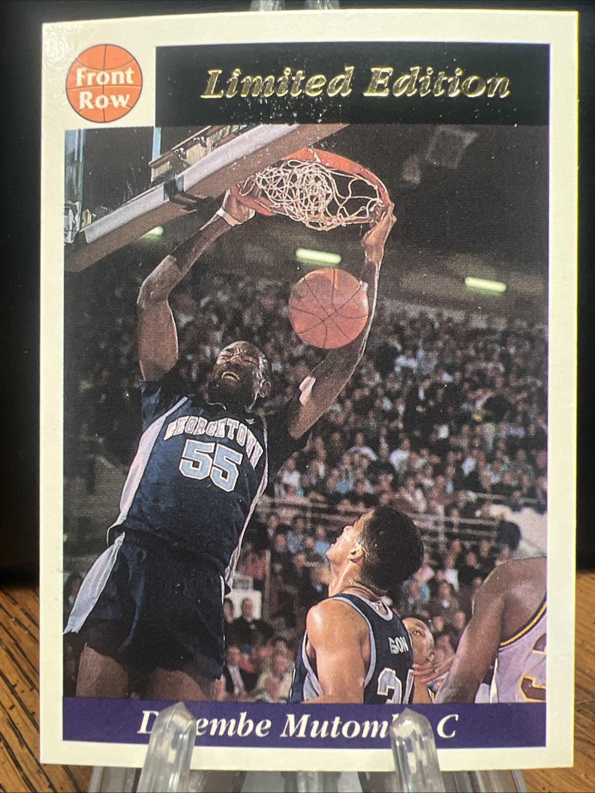 1991 Front Row Promo Dikembe Mutombo Limited Edition ROOKIE Georgetown Hoyas #7