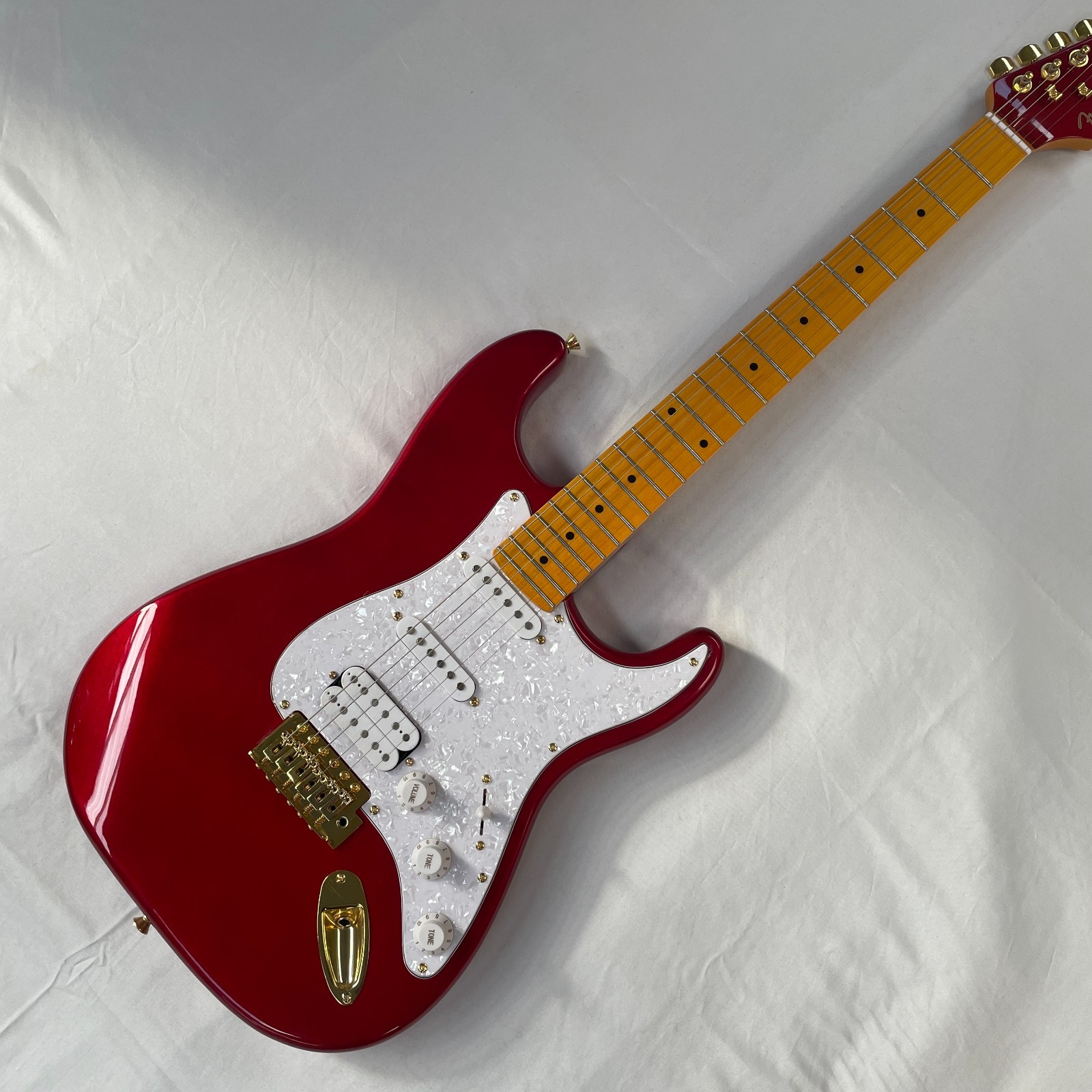 RED ST Electric Guitar Maple Neck Rosewood Fretboard H Good Parts Fast Ship USA