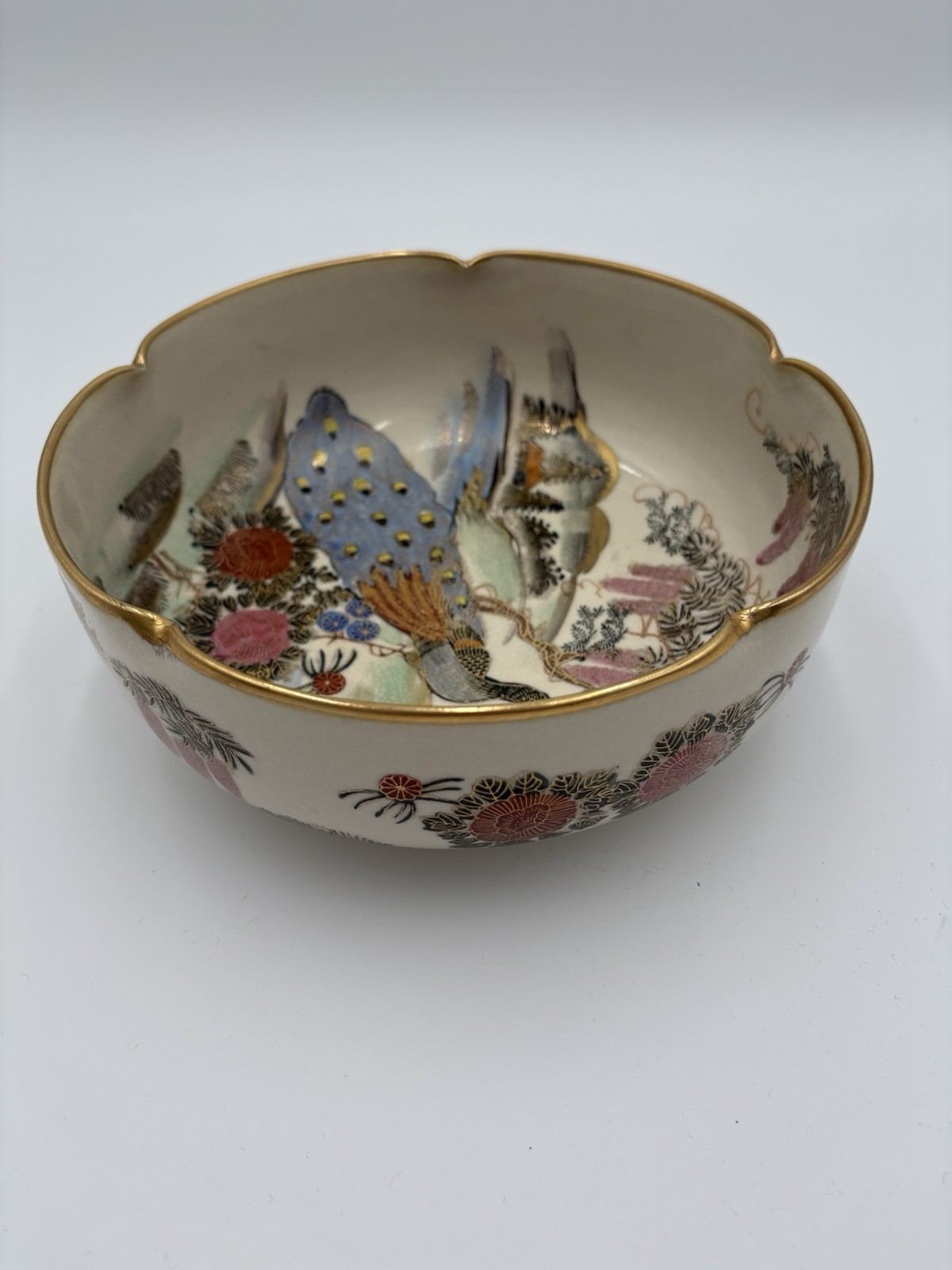 Antique 19th Century Japanese Meiji Satsuma Pottery Bowl Antique 19th Century Japanese Meiji Satsuma Pottery Bowl