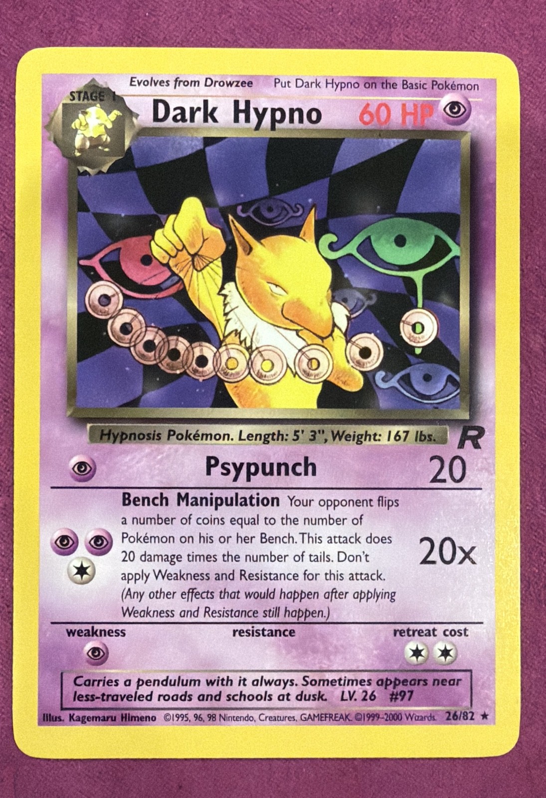 Dark Hypno 26/82 Team Rocket Regular MP