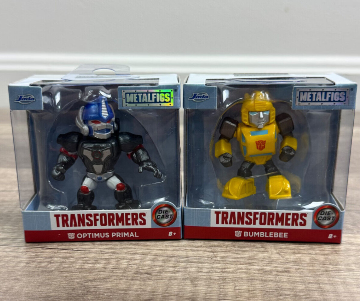 Jada Toys Die Cast Metalfigs Transformers bundle ( Bumble Bee + Optimus Primal )
