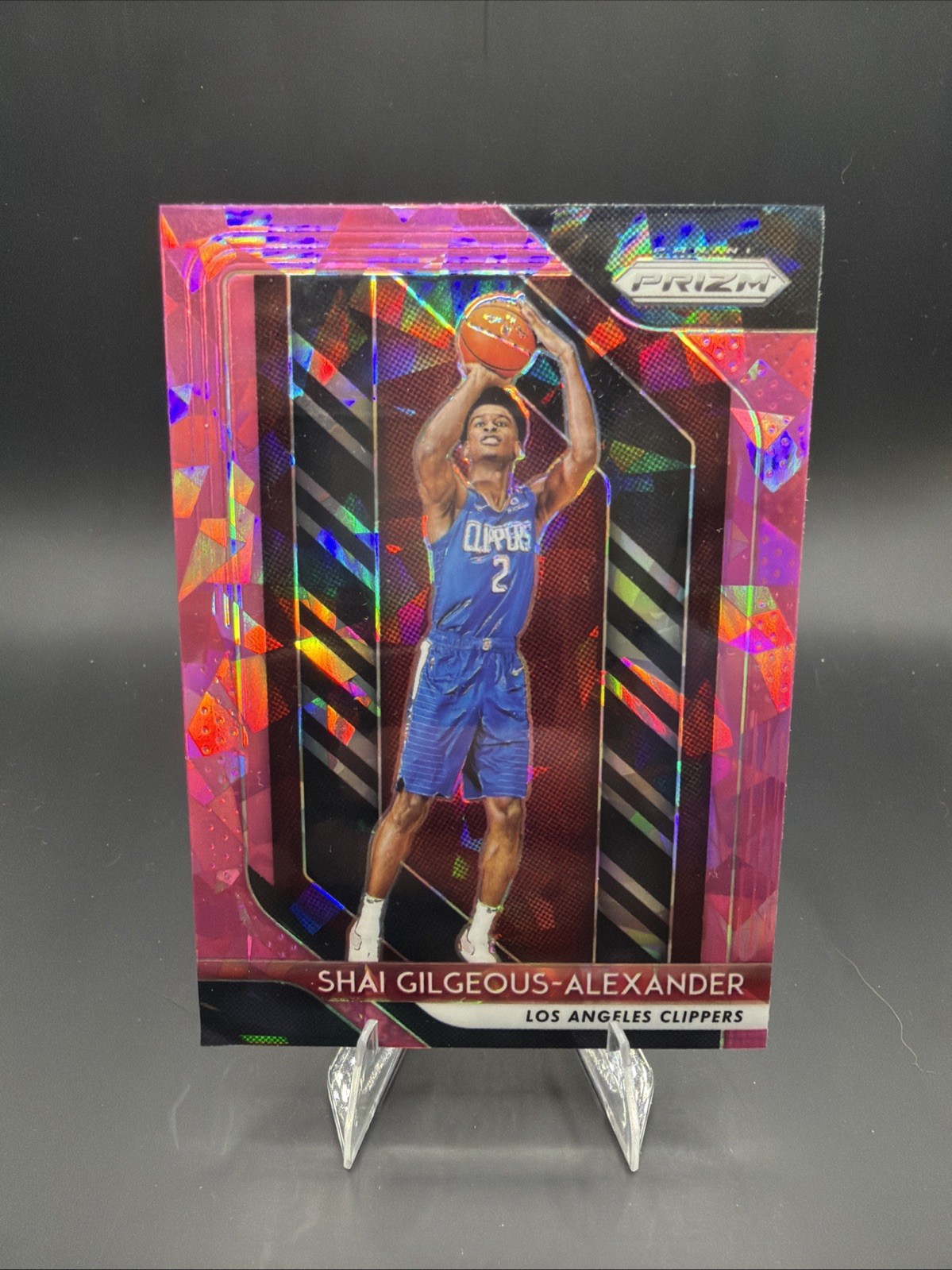 2018-19 Panini Prizm - Shai Gilgeous-Alexander #184 Pink Ice Prizm (RC) Damaged 2018-19 Panini Prizm - Shai Gilgeous-Alexander #184 Pink Ice Prizm (RC) Damaged